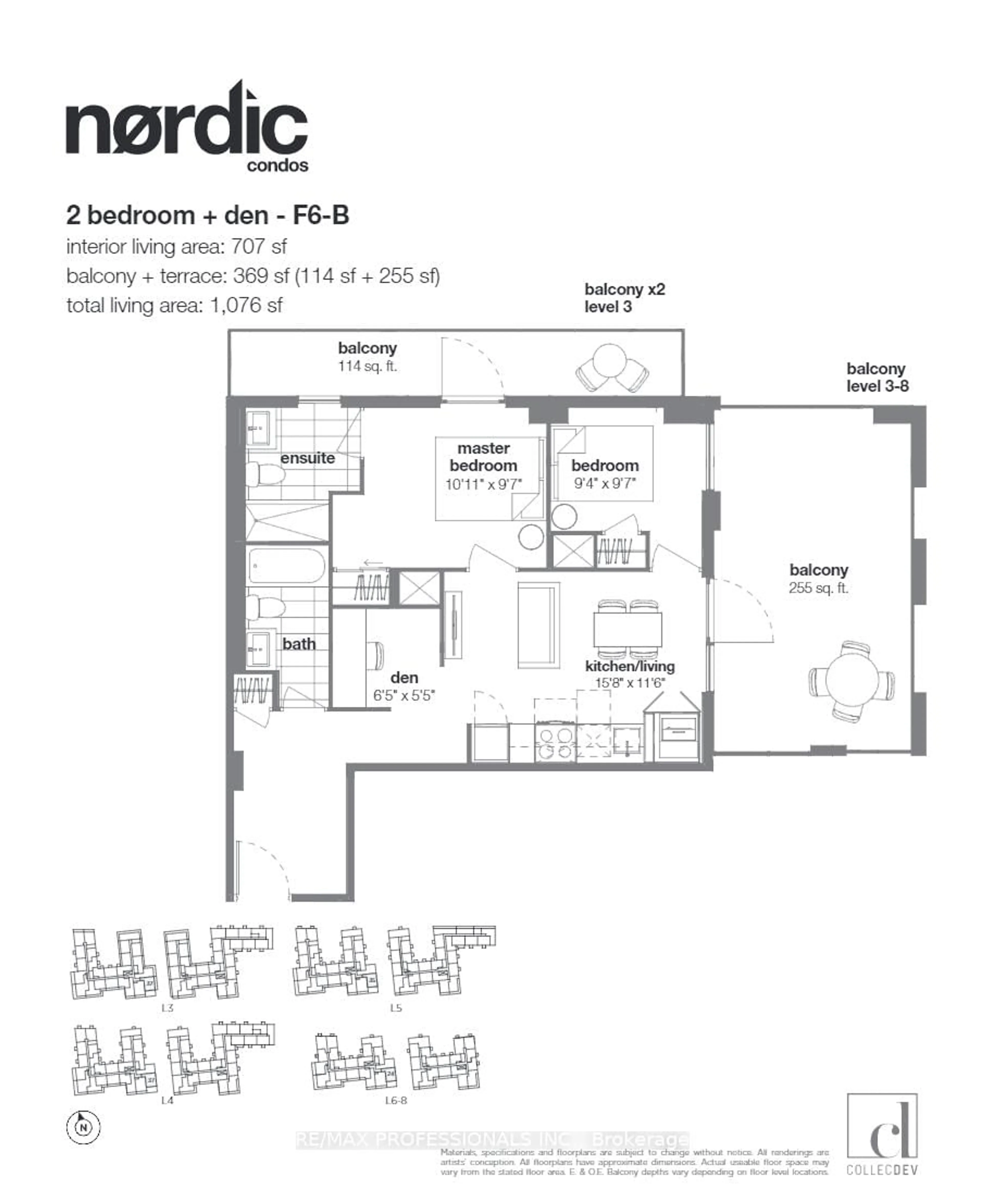 Floor plan for 500 Wilson Ave #724, Toronto Ontario M3H 0E5