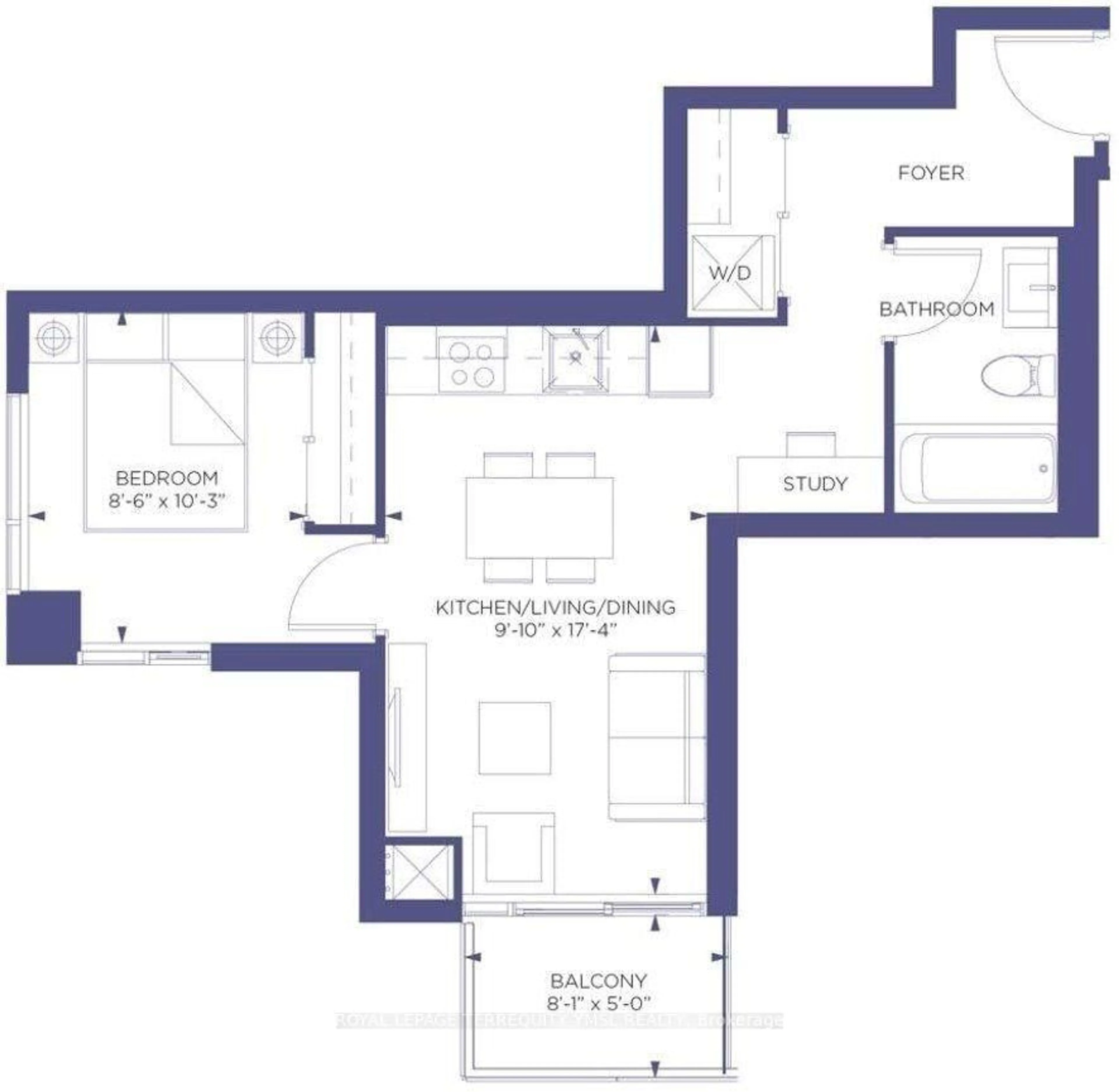 Floor plan for 75 Canterbury Pl #2311, Toronto Ontario M2N 0L2