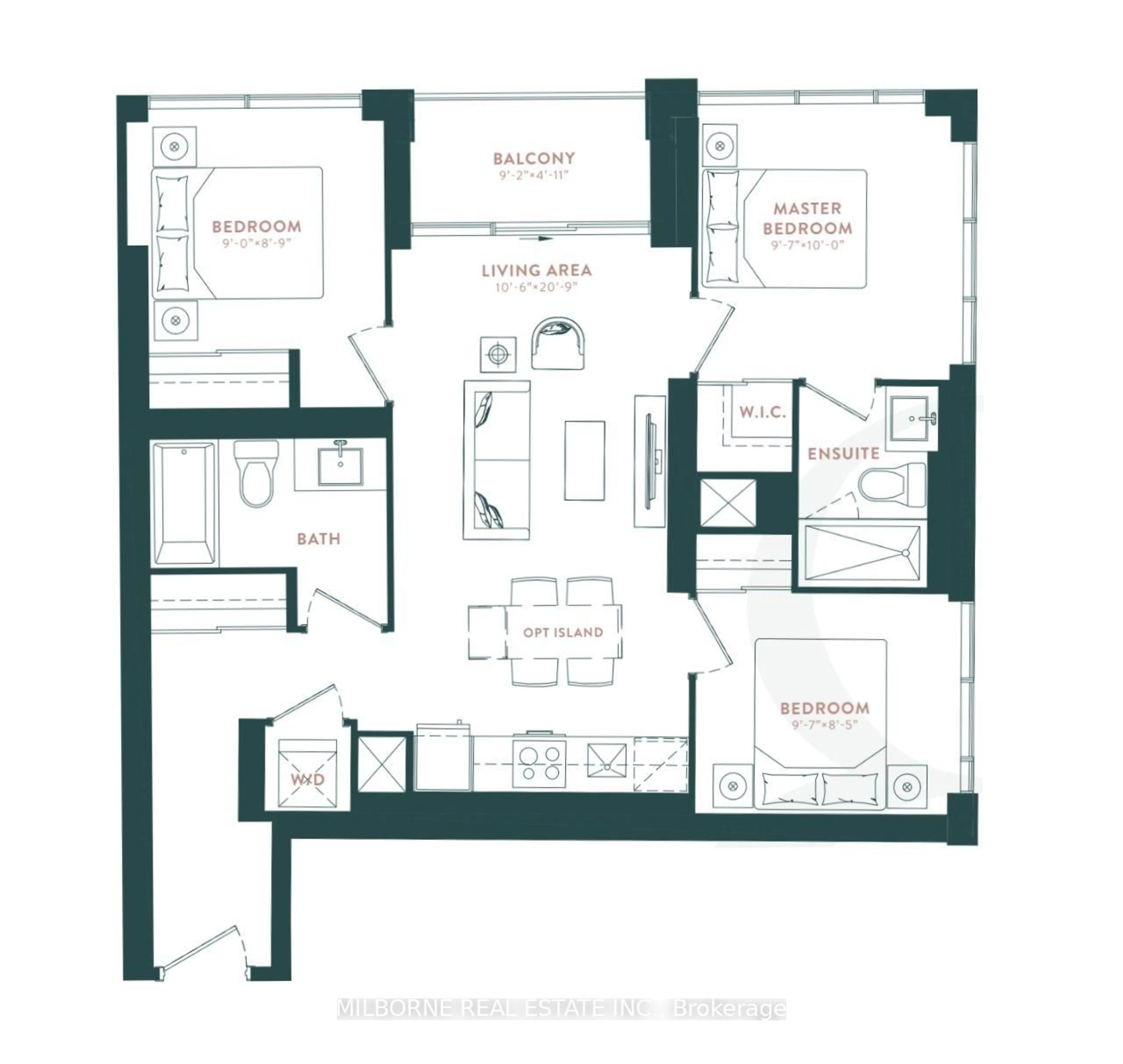 Floor plan for 5 Defries St #321, Toronto Ontario M5A 0W7