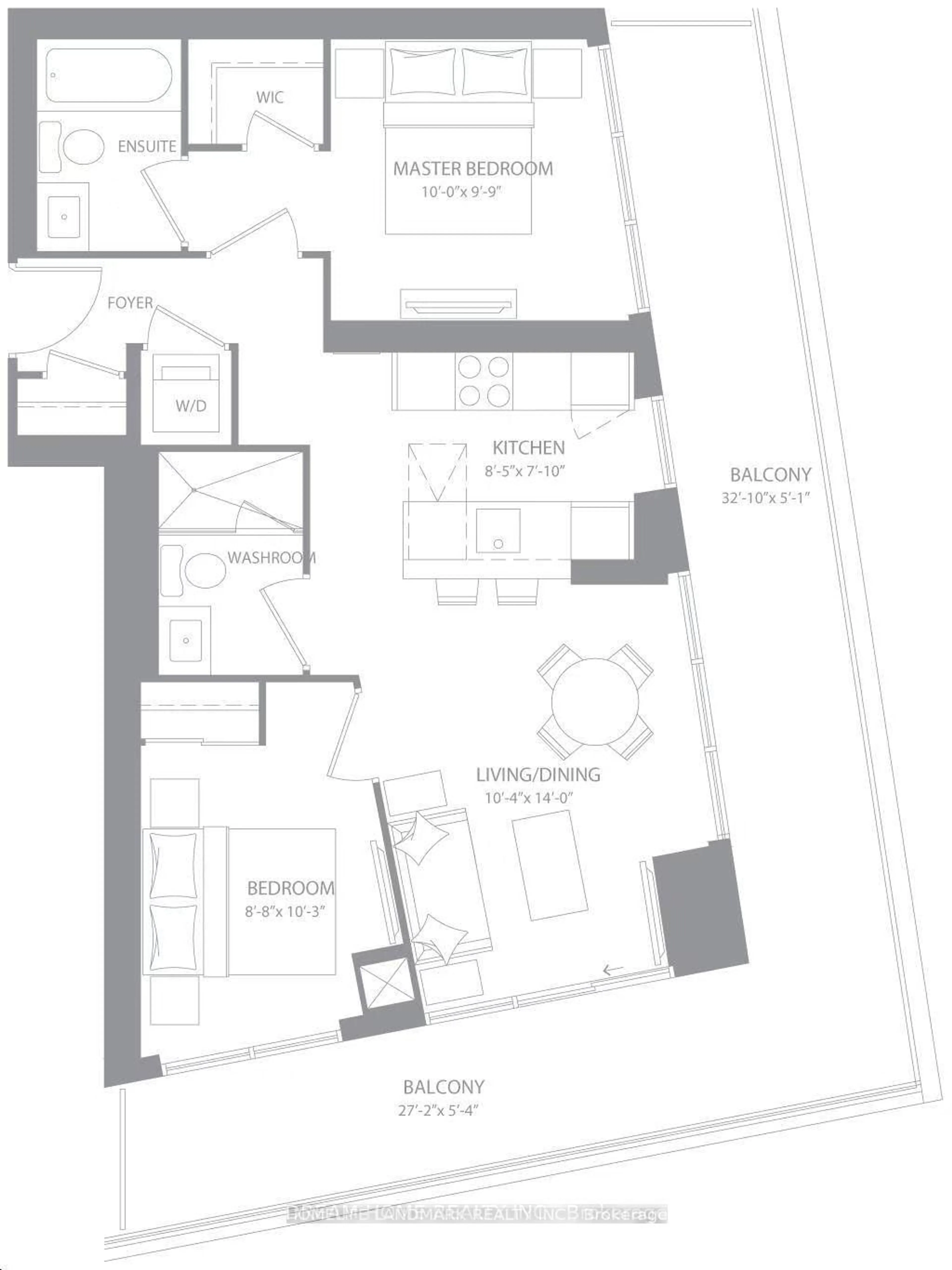 Floor plan for 2221 Yonge St #4003, Toronto Ontario M4S 0B8