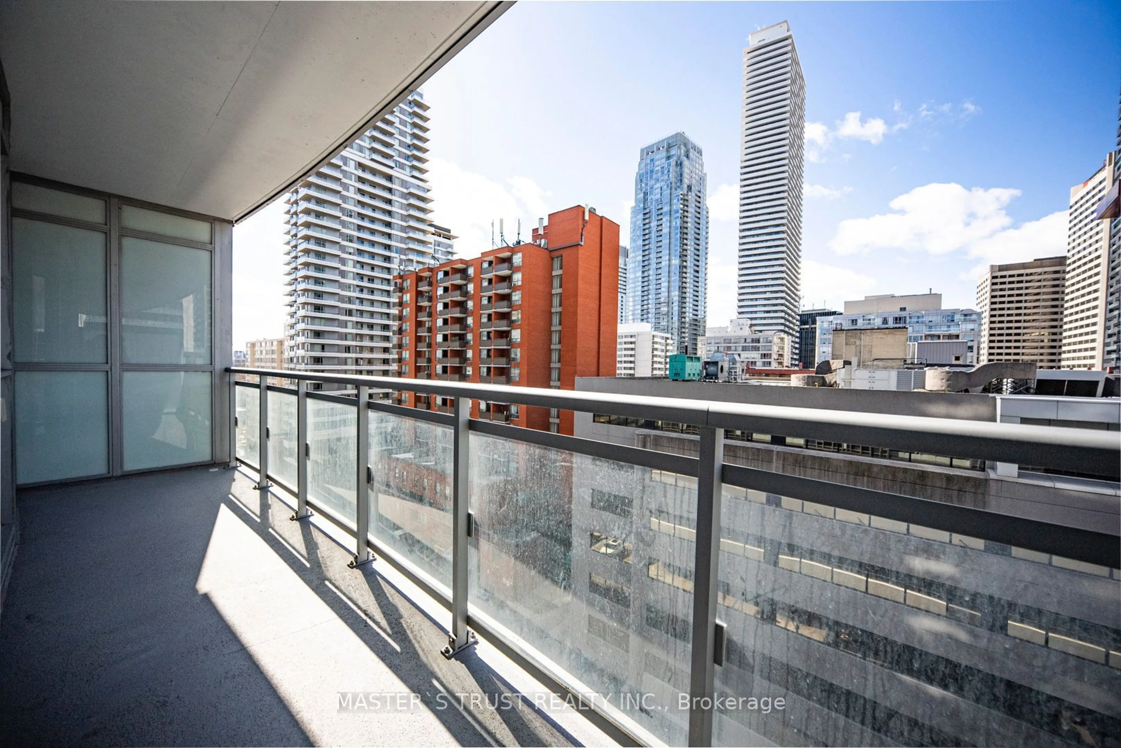 Balcony in the apartment, city buildings view from balcony for 89 Dunfield Ave #801, Toronto Ontario M4S 0A4