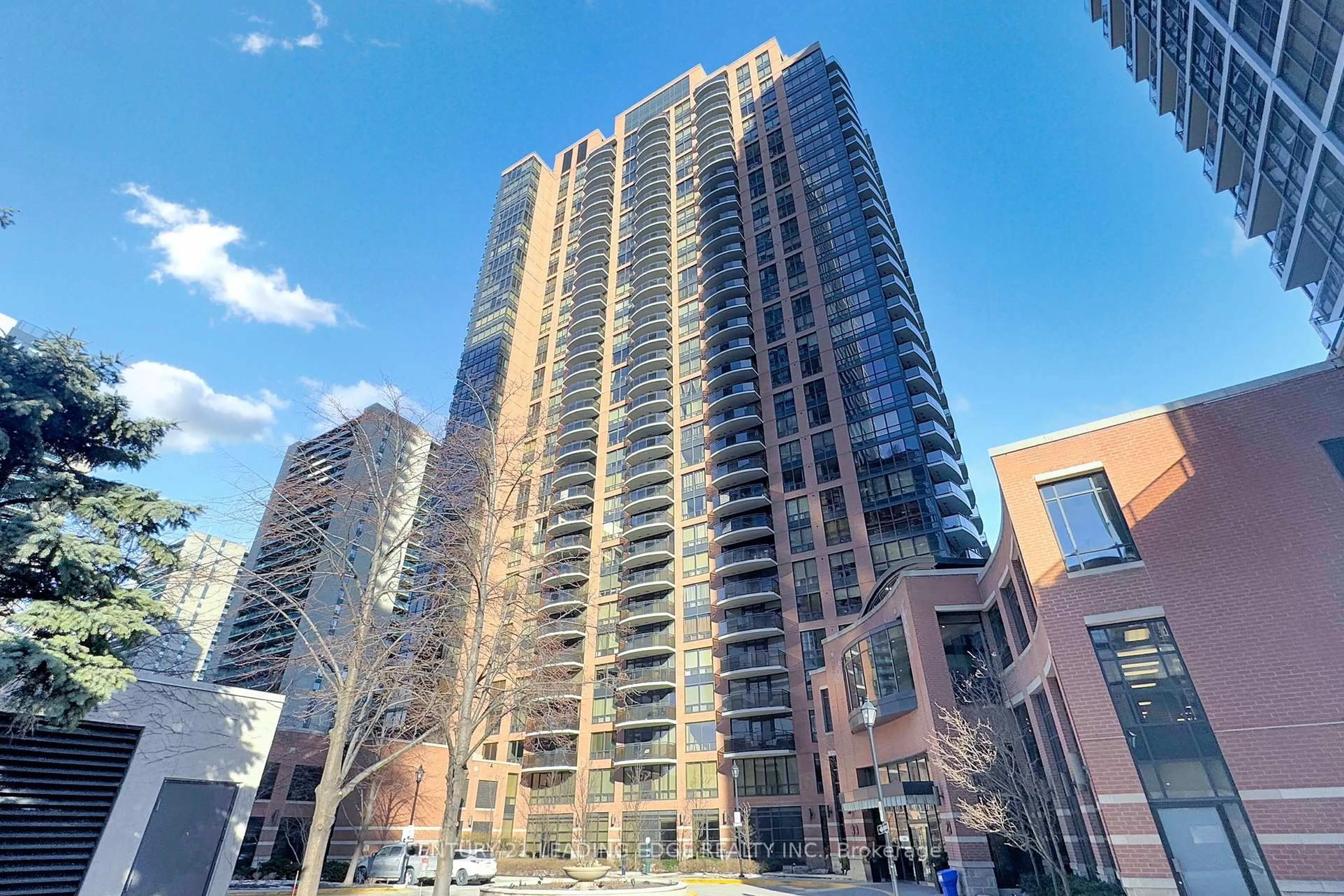 A pic from outside/outdoor area/front of a property/back of a property/a pic from drone, city buildings view from balcony for 33 Sheppard Ave #910, Toronto Ontario M2N 7K1