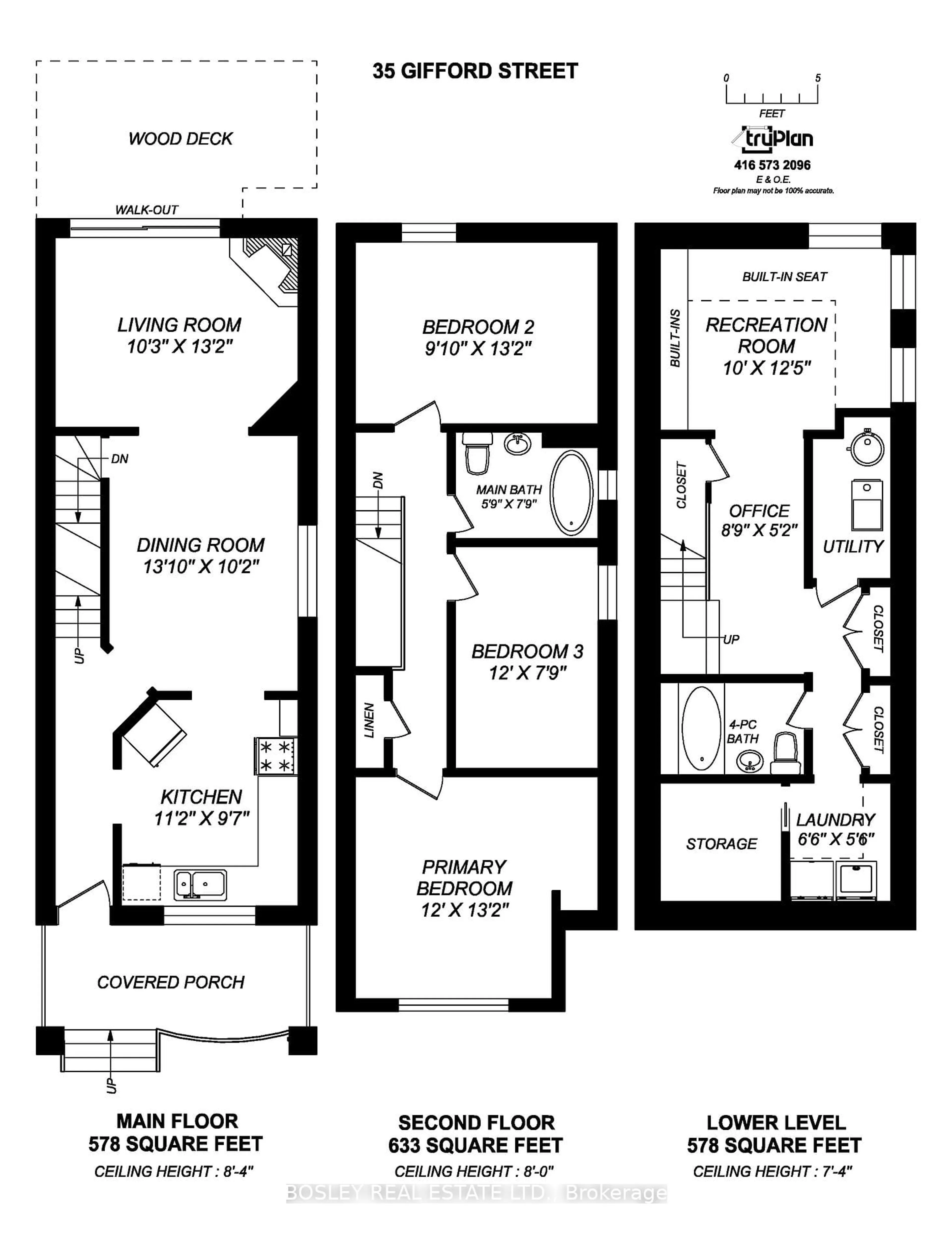 Floor plan for 35 Gifford St, Toronto Ontario M5A 3H9