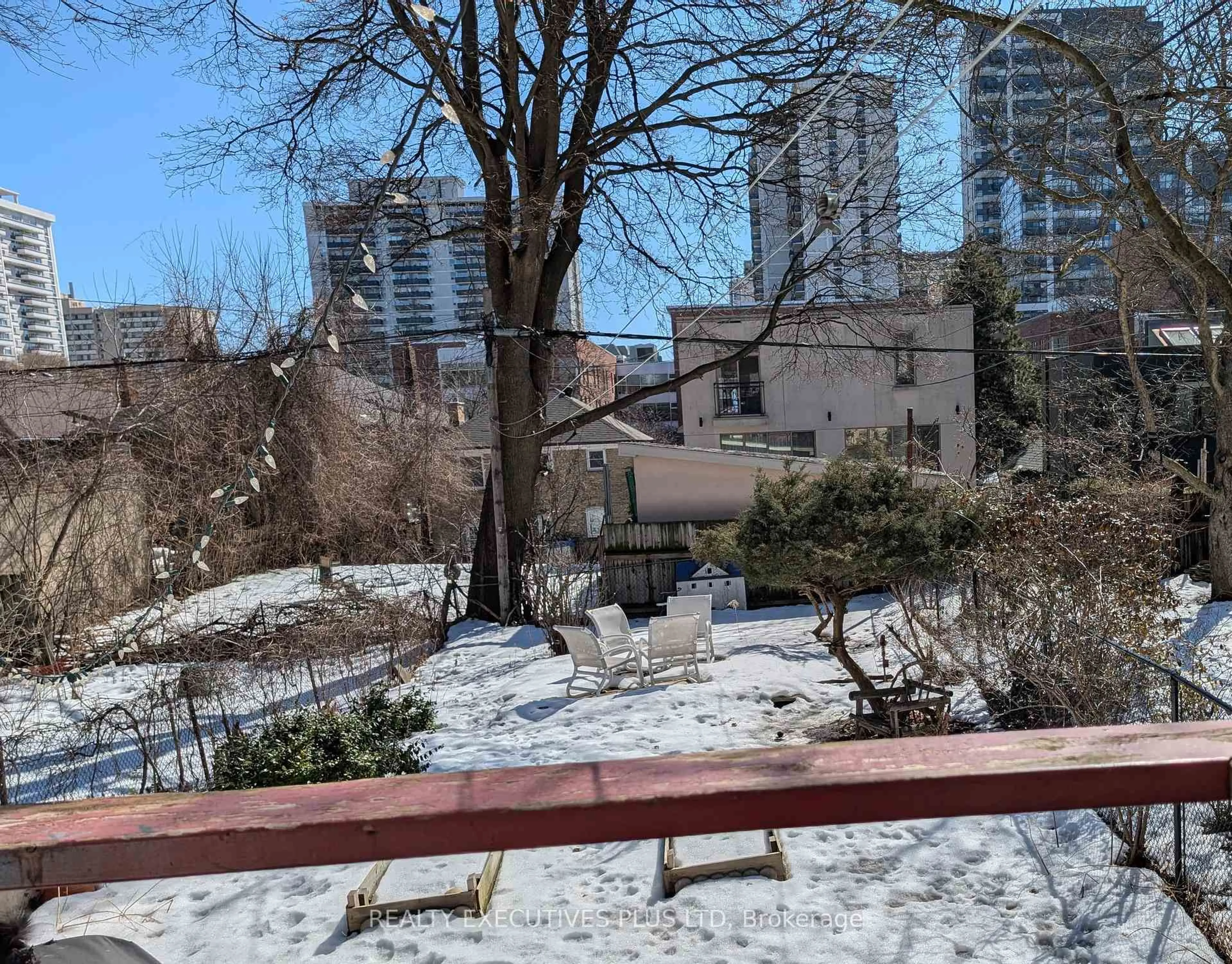 Patio, city buildings view from balcony for 85 Belsize Dr, Toronto Ontario M4S 1L3