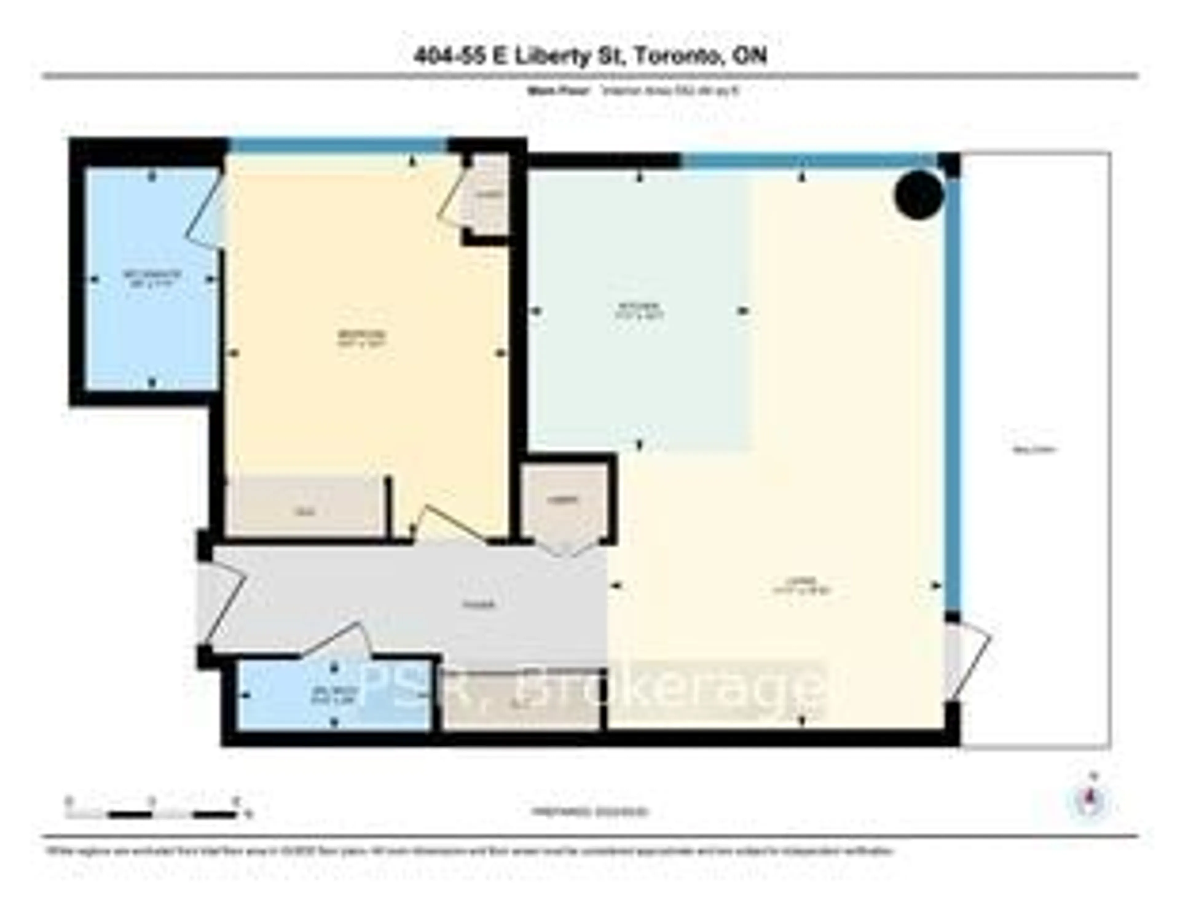 Floor plan for 55 East Liberty St #404, Toronto Ontario M6K 3P9