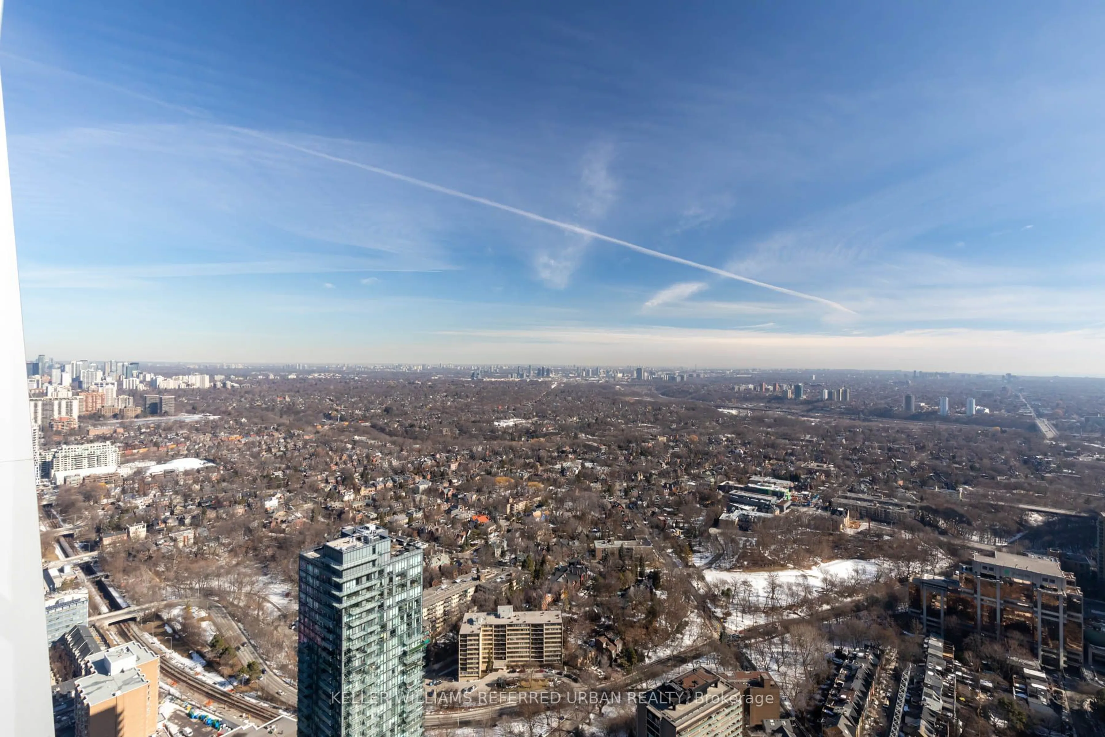 A pic from outside/outdoor area/front of a property/back of a property/a pic from drone, city buildings view from balcony for 1 Yorkville Ave #Ph06, Toronto Ontario M4W 0B1