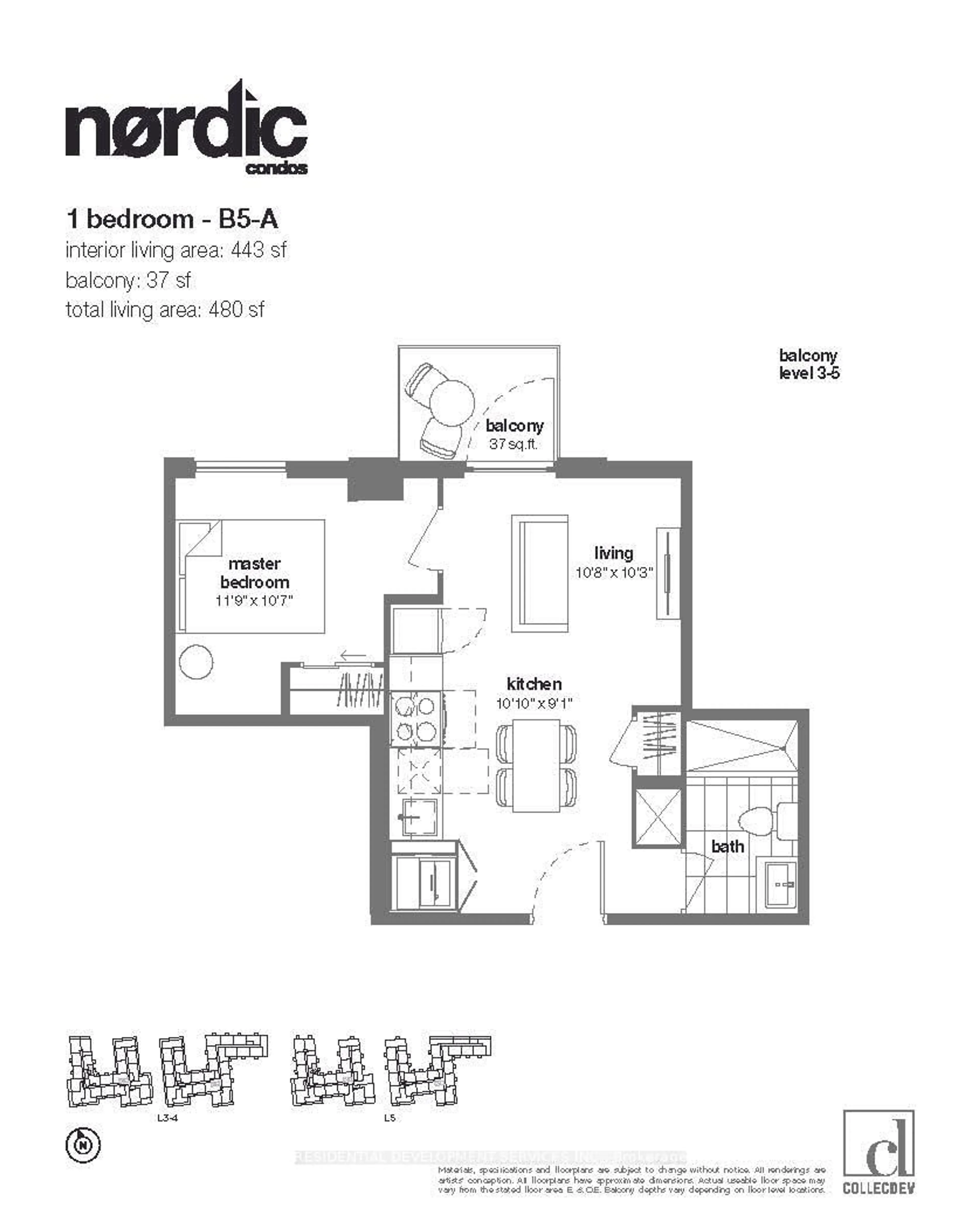 Floor plan for 500 Wilson Ave #451, Toronto Ontario M3H 5Y9