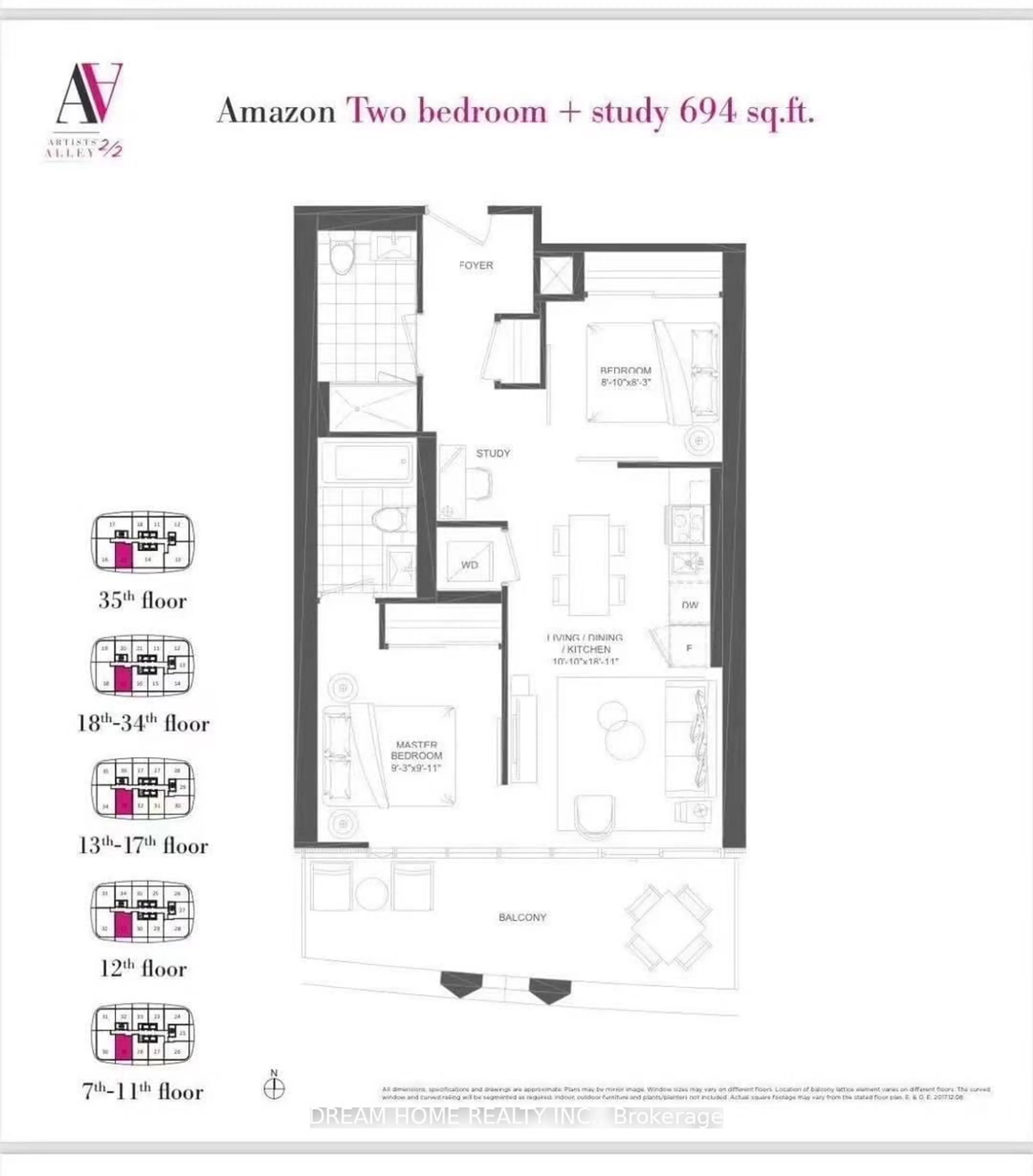 Floor plan for 230 Simcoe St #2017, Toronto Ontario M5T 0G7