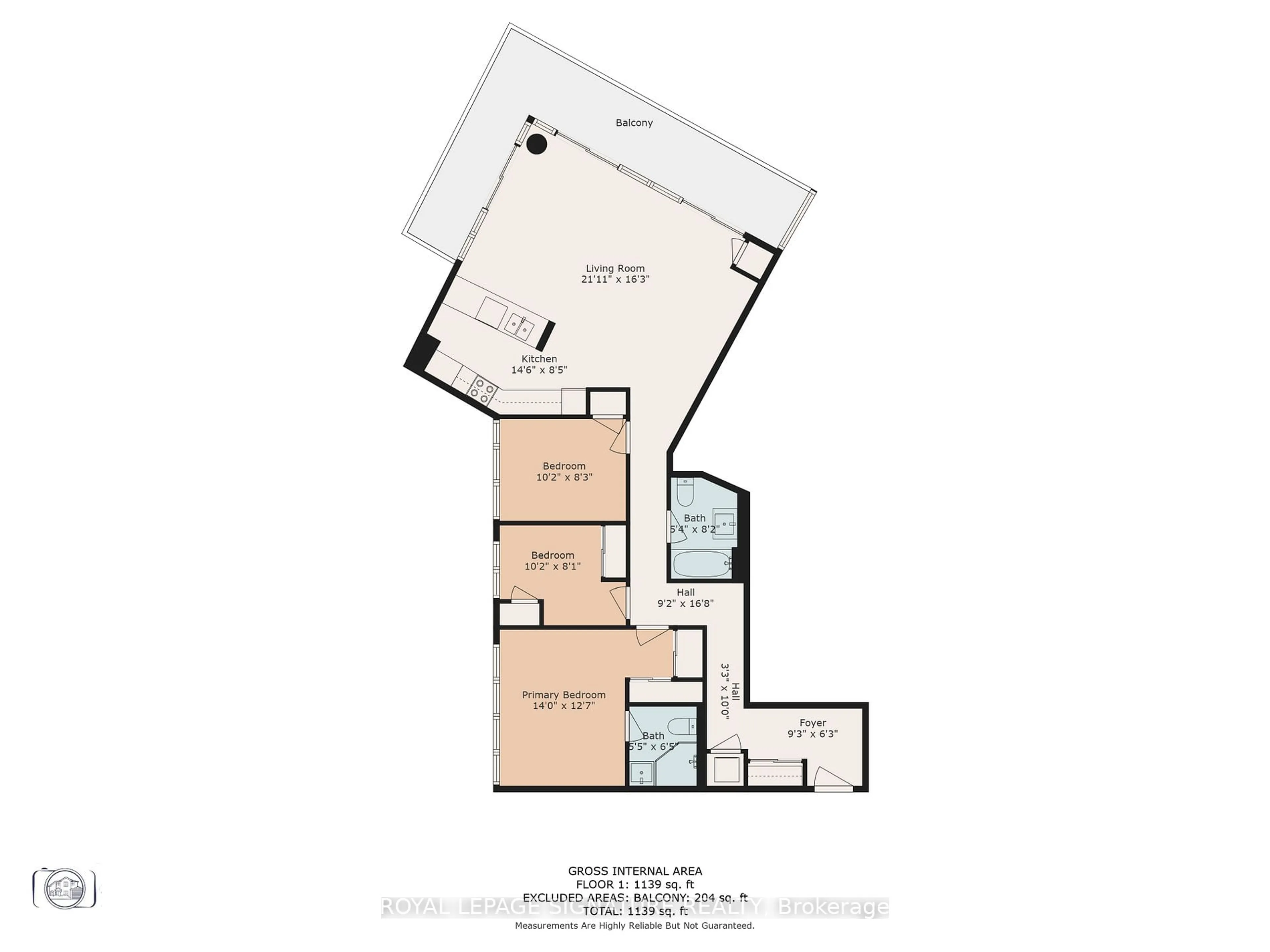 Floor plan for 85 The Donway #1004, Toronto Ontario M3C 0L9