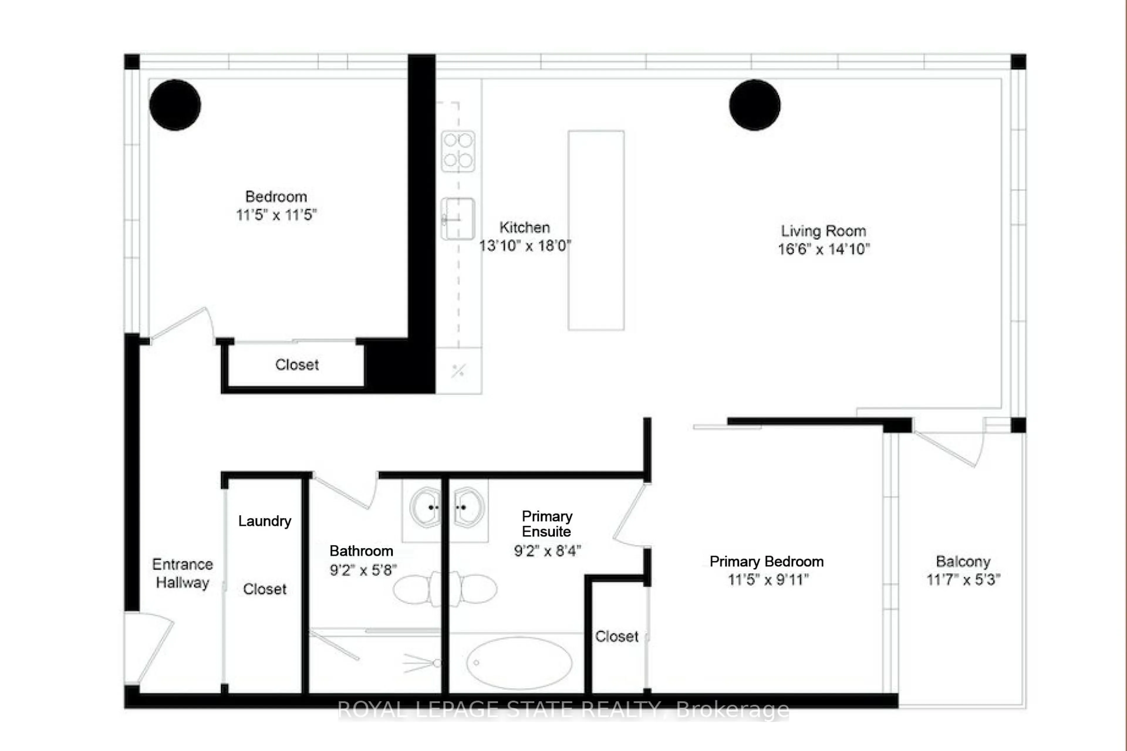 Floor plan for 8 Charlotte St #1407, Toronto Ontario M5V 0K4