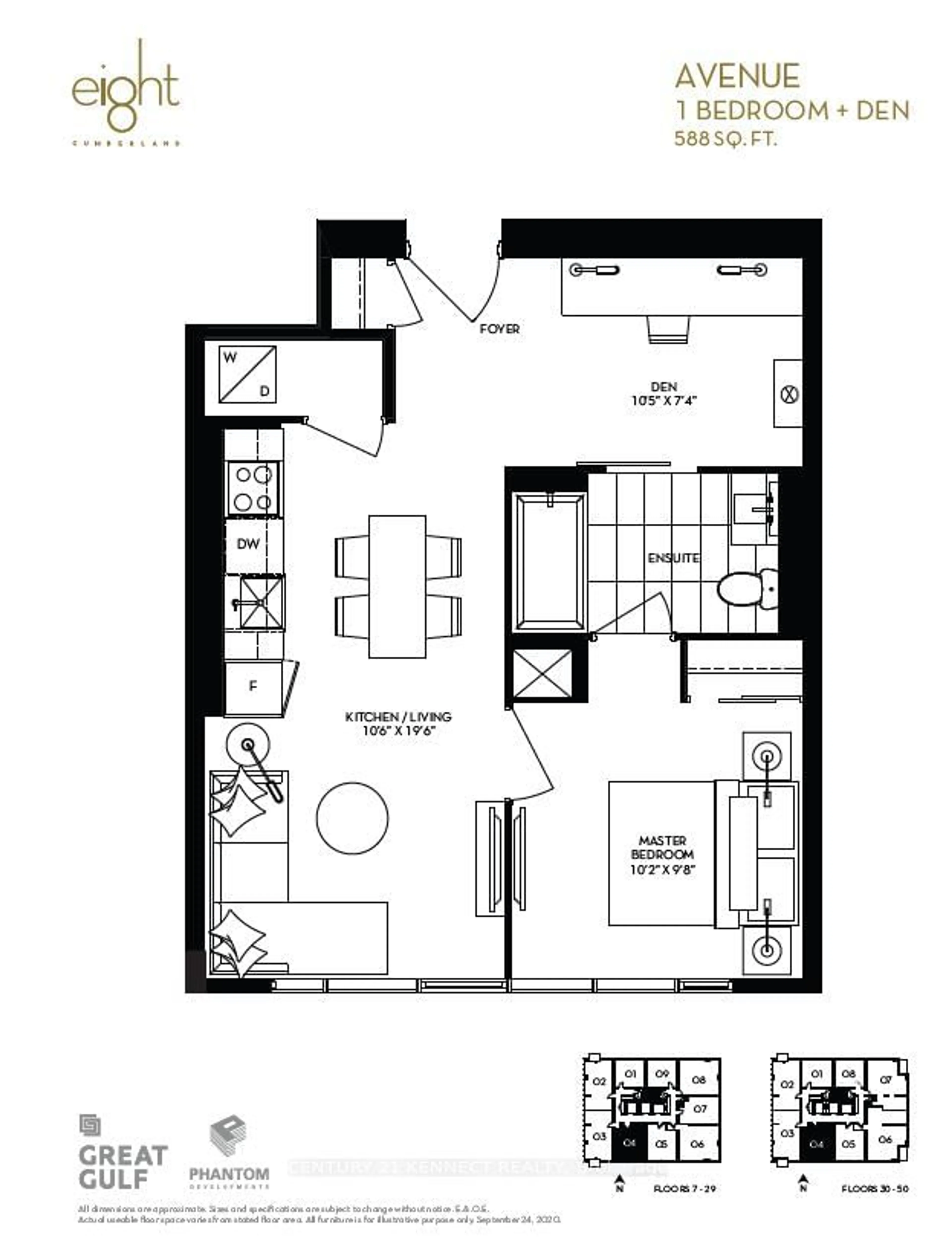 Floor plan for 8 Cumberland St #3704, Toronto Ontario M4W 0B6