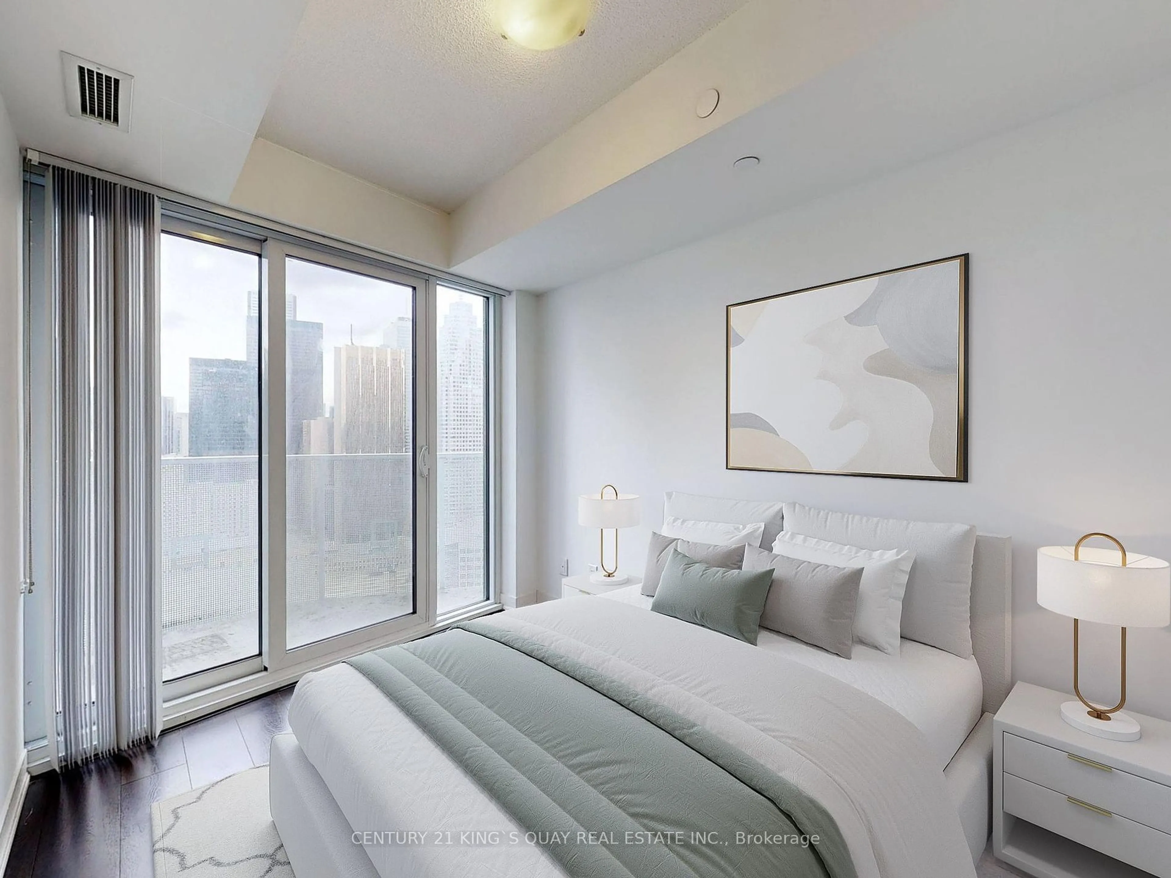 Bedroom with bed, unknown for 88 Harbour St #3402, Toronto Ontario M5J 0C3