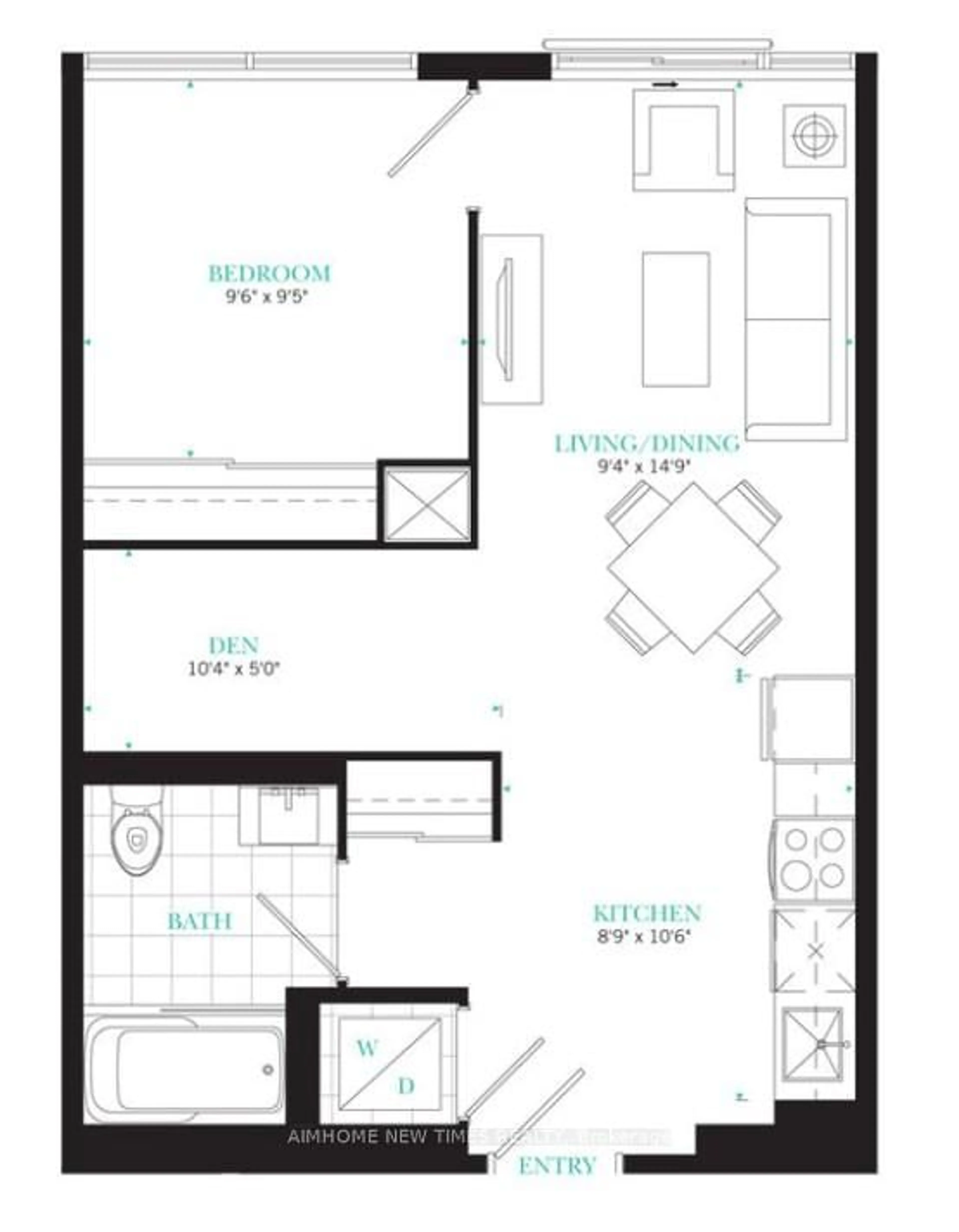Floor plan for 99 John St #2302, Toronto Ontario M5V 0S6