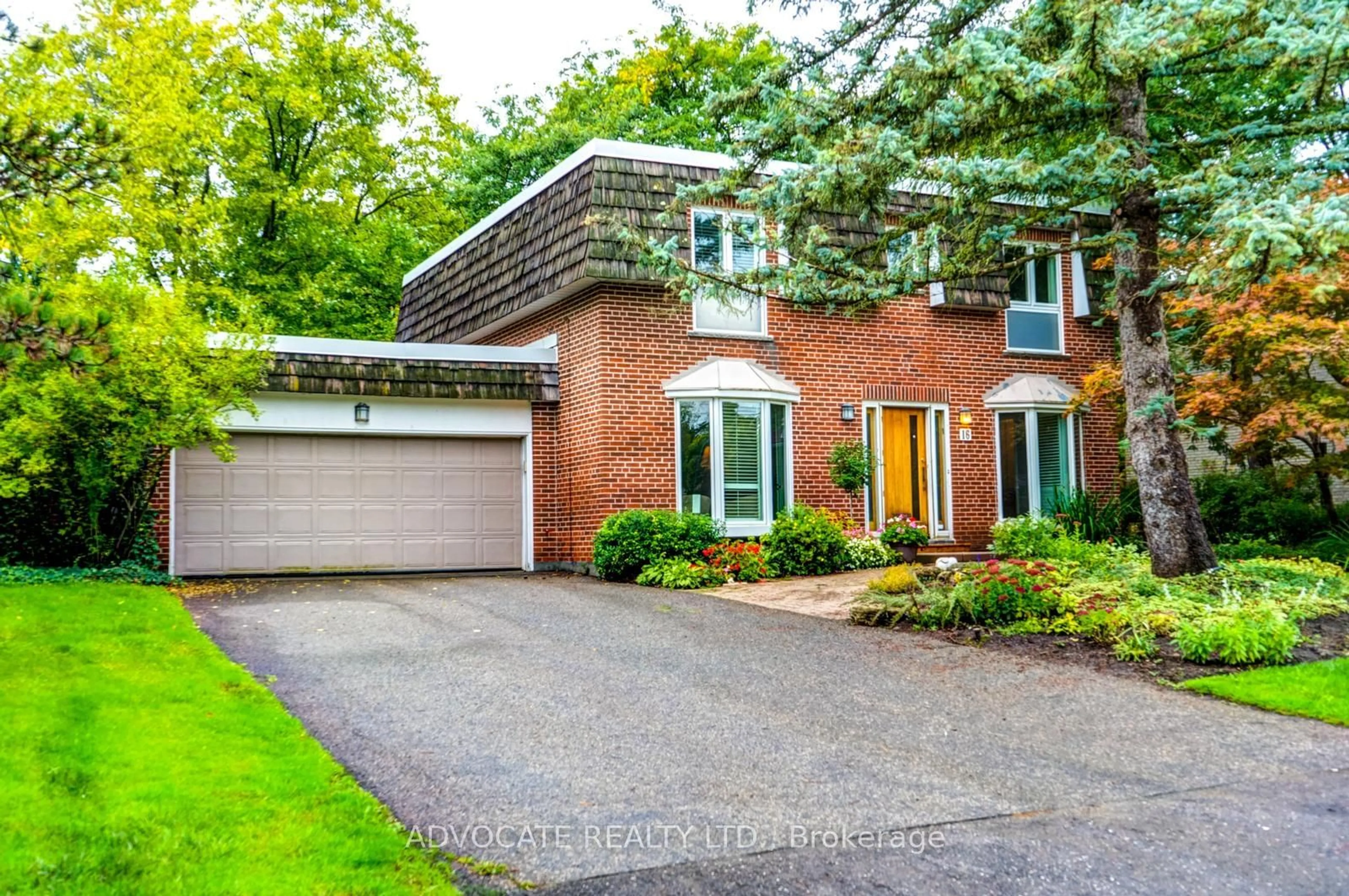 Home with brick exterior material, street for 16 Rollscourt Dr, Toronto Ontario M2L 1X5