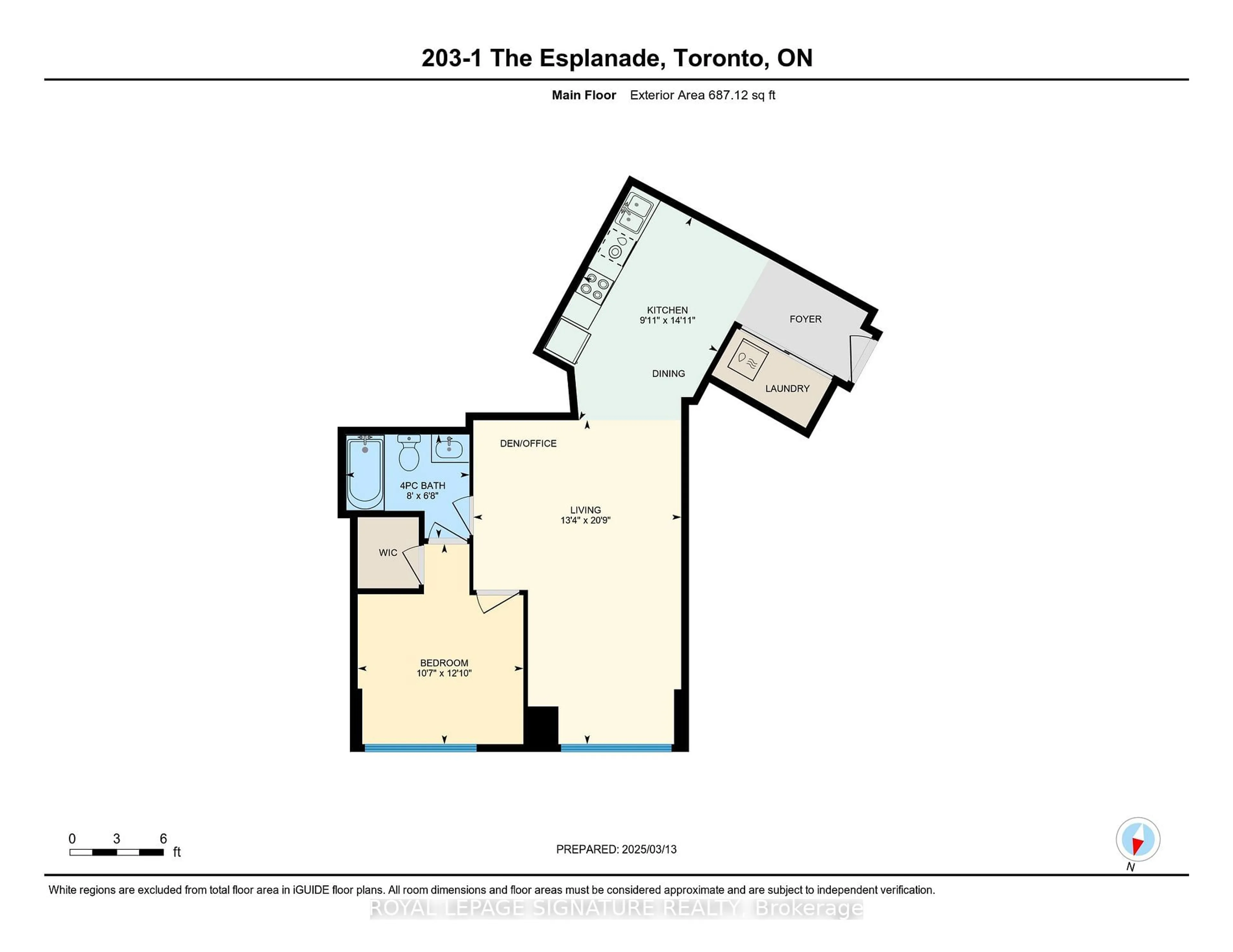 Floor plan for 1 The Esplanade #203, Toronto Ontario M5E 0A8