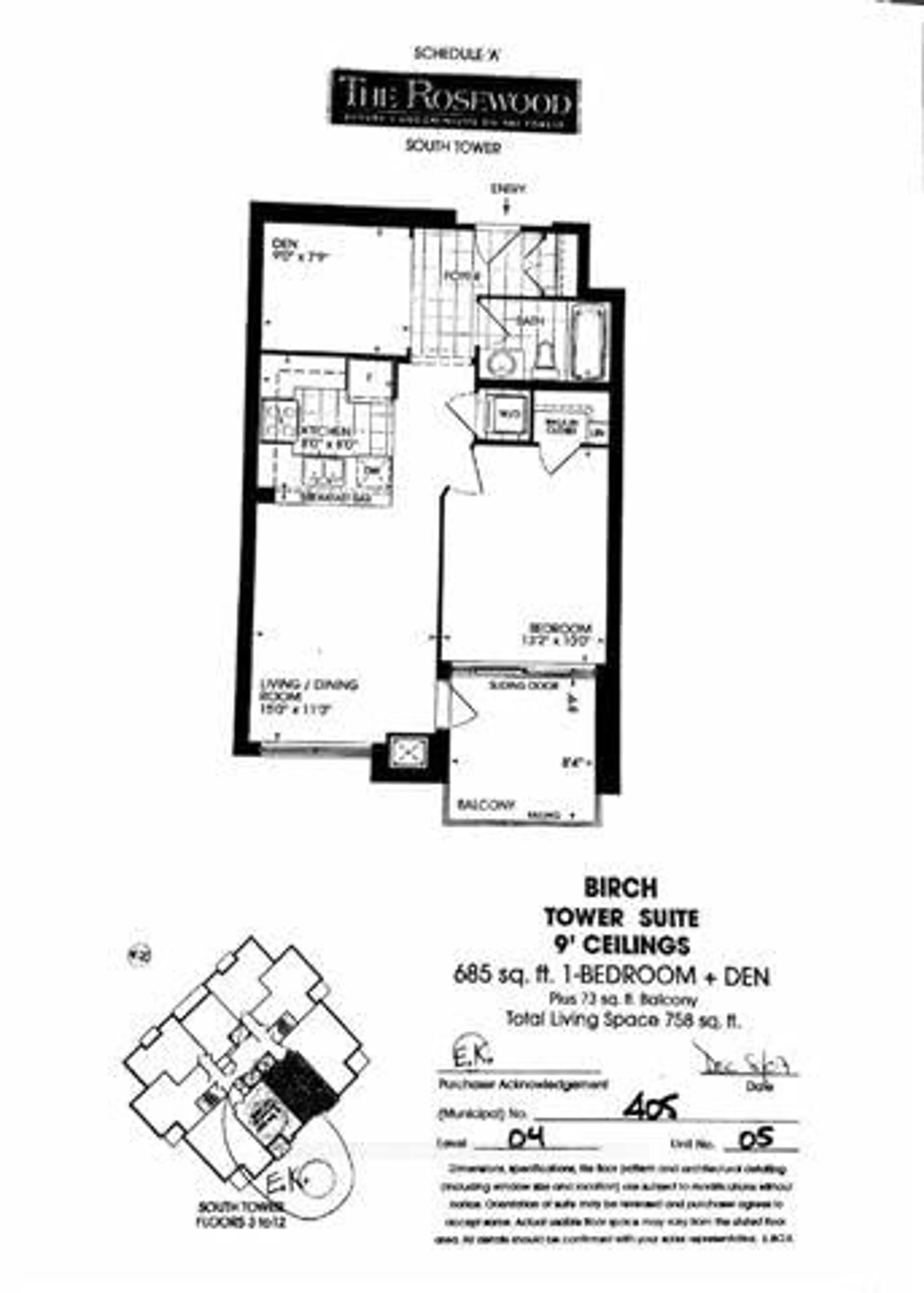 Floor plan for 135 Wynford Dr #405, Toronto Ontario M3C 0J4