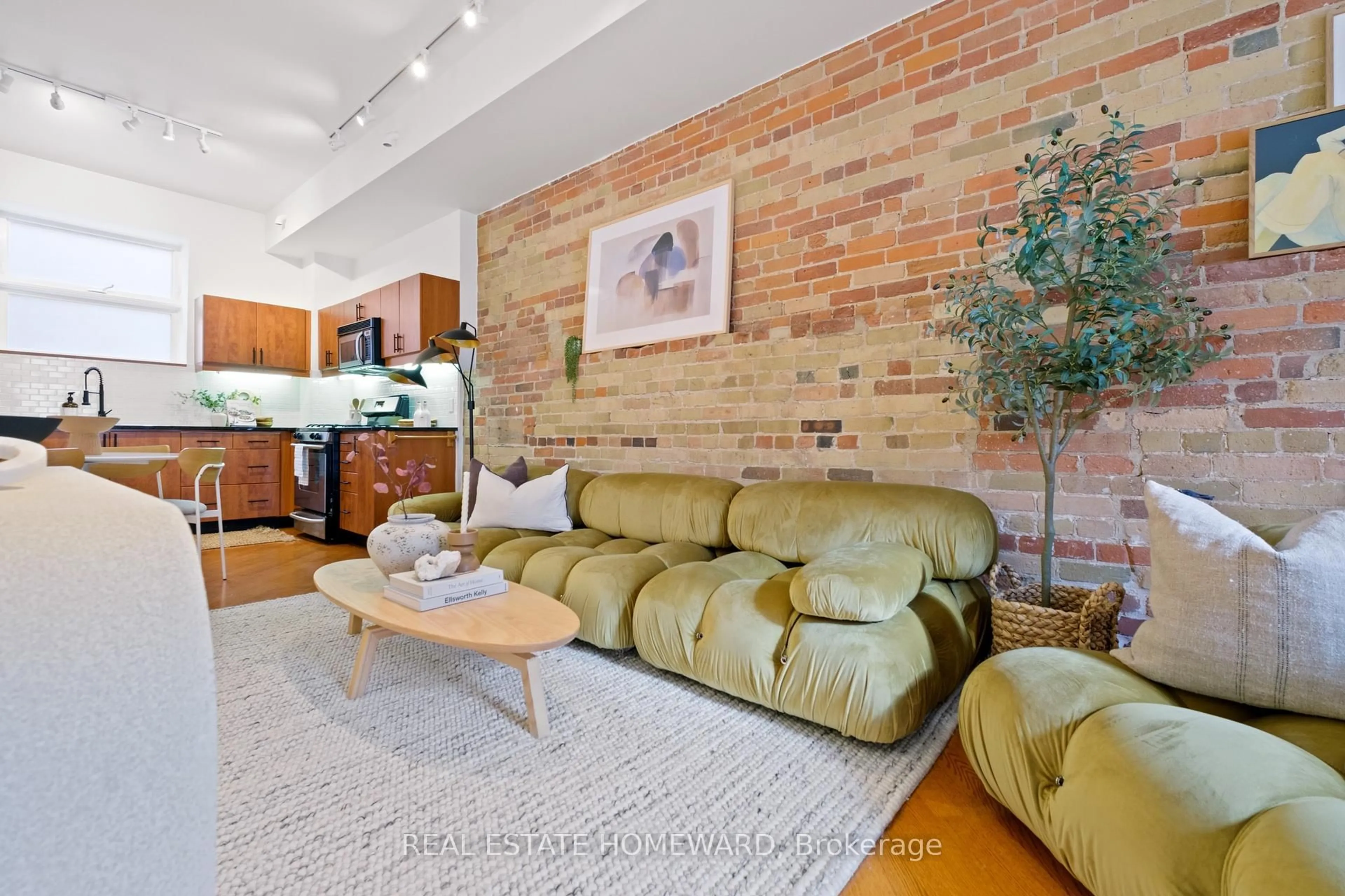 Living room with furniture, unknown for 27 Old Brewery Lane, Toronto Ontario M5A 3P2