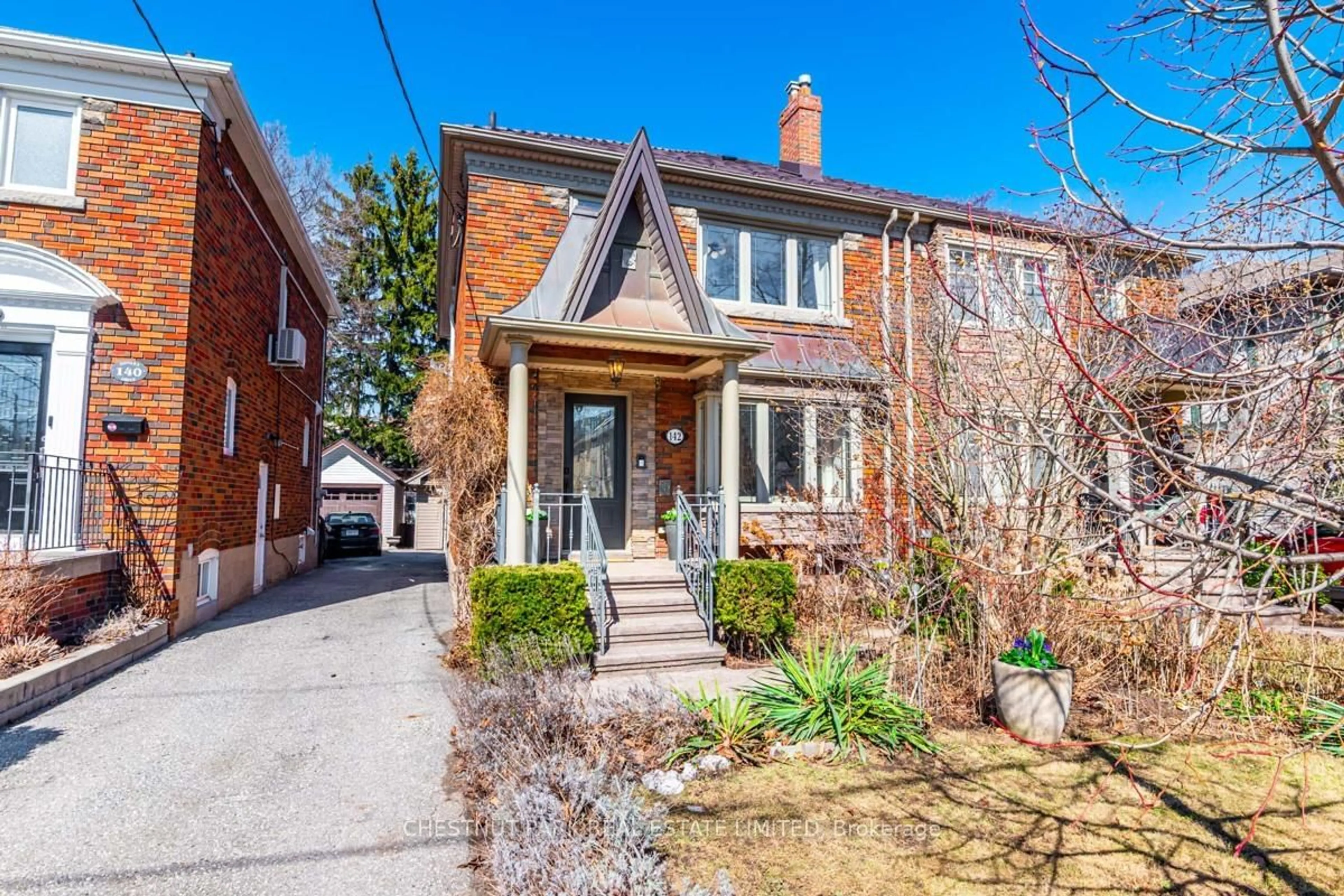 Home with brick exterior material, street for 142 Donlea Dr, Toronto Ontario M4G 2M8