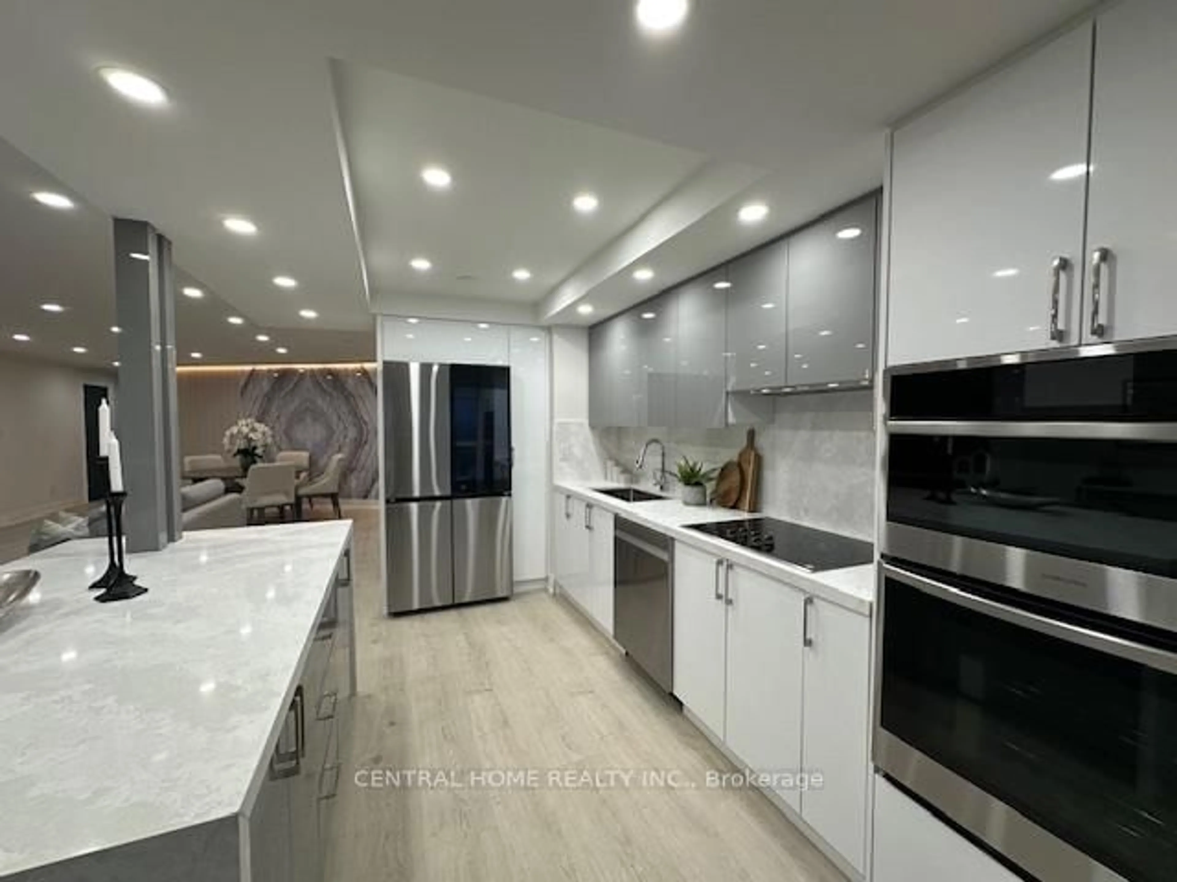 Contemporary kitchen, ceramic/tile floor for 85 Skymark Dr #2502, Toronto Ontario M2H 3P2