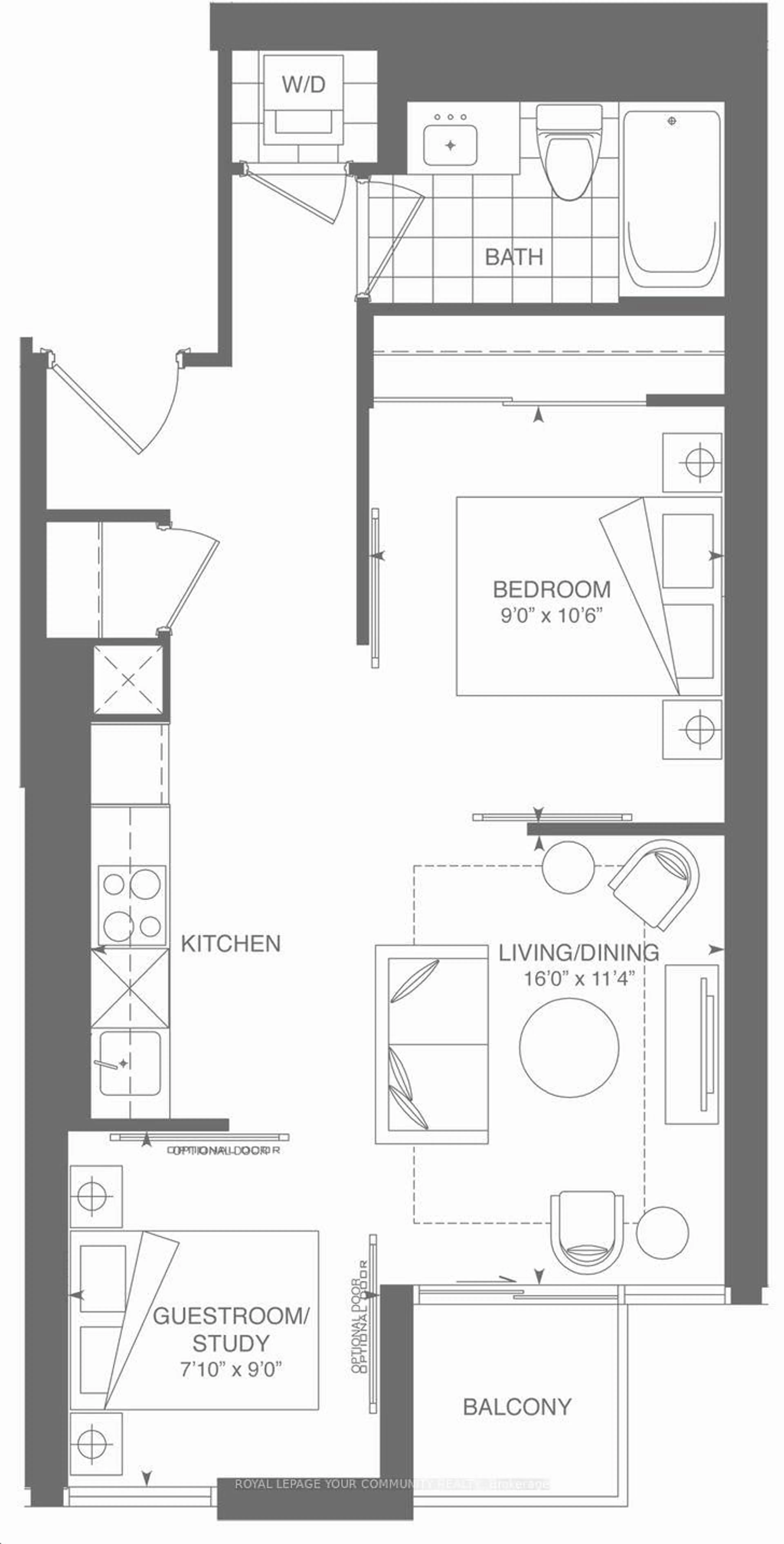 Floor plan for 395 Bloor St #2601, Toronto Ontario M4W 1H7