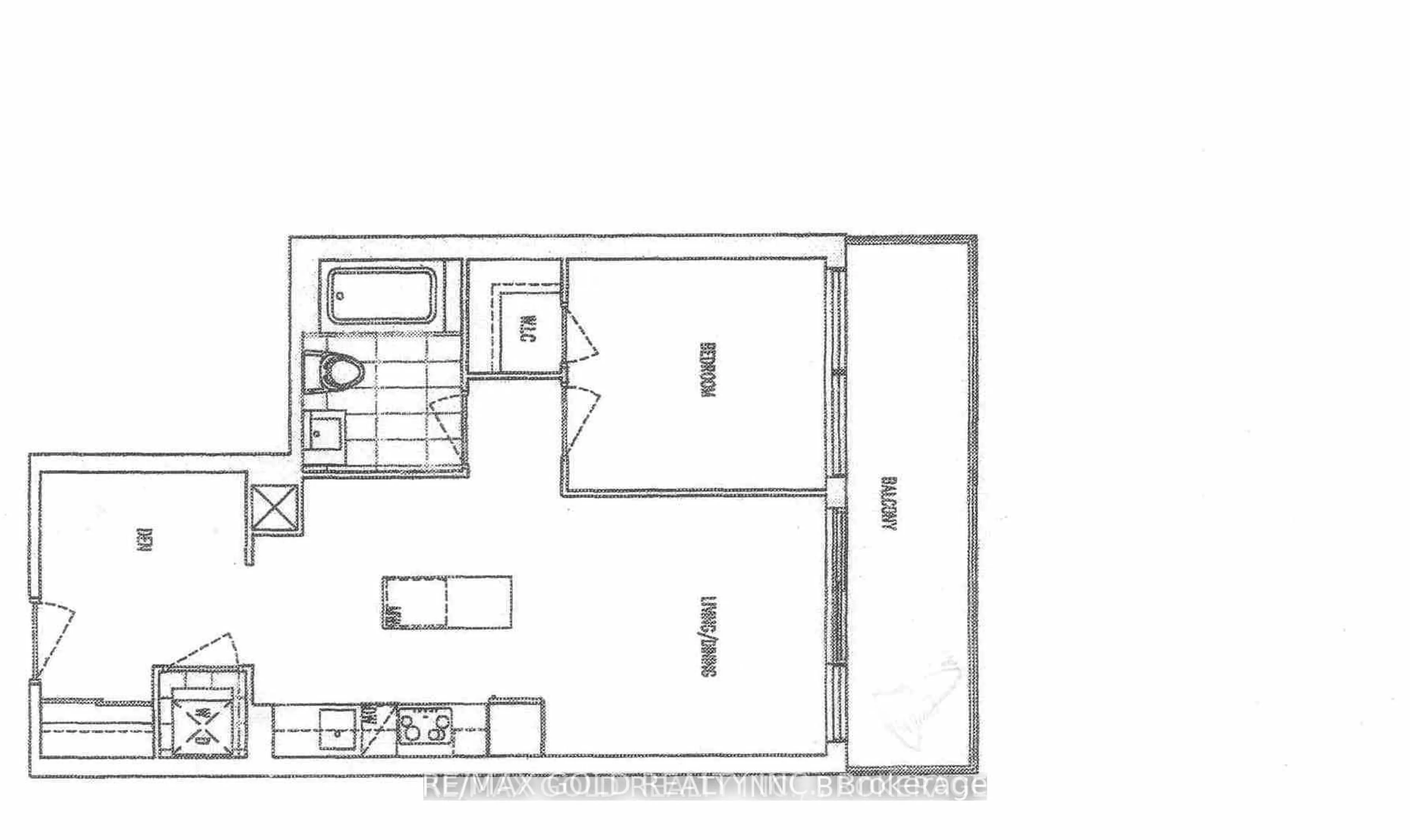 Floor plan for 1030 King St #438, Toronto Ontario M6K 3N3