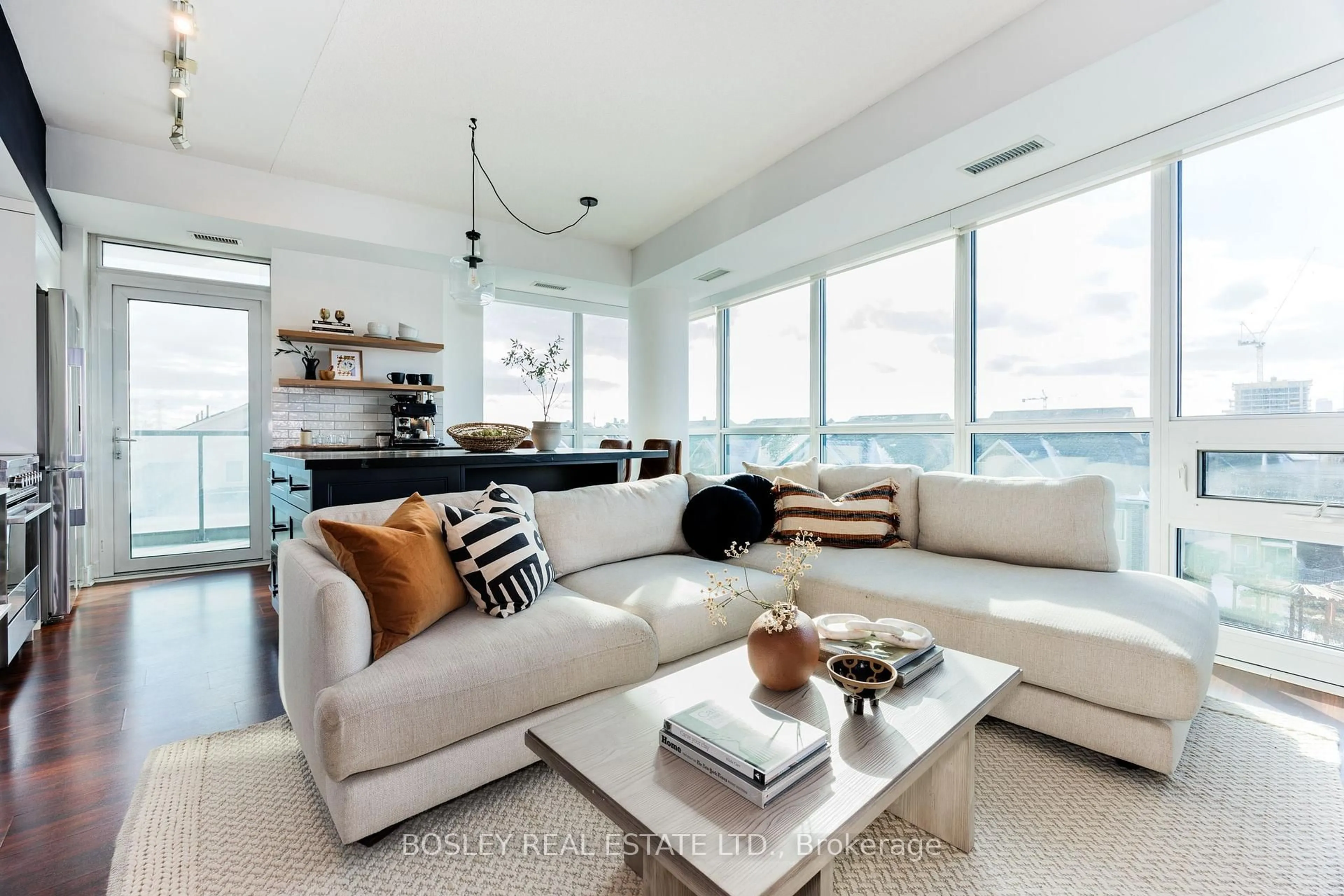 Living room with furniture, unknown for 35 Brian Peck Cres #418, Toronto Ontario M4G 0A5
