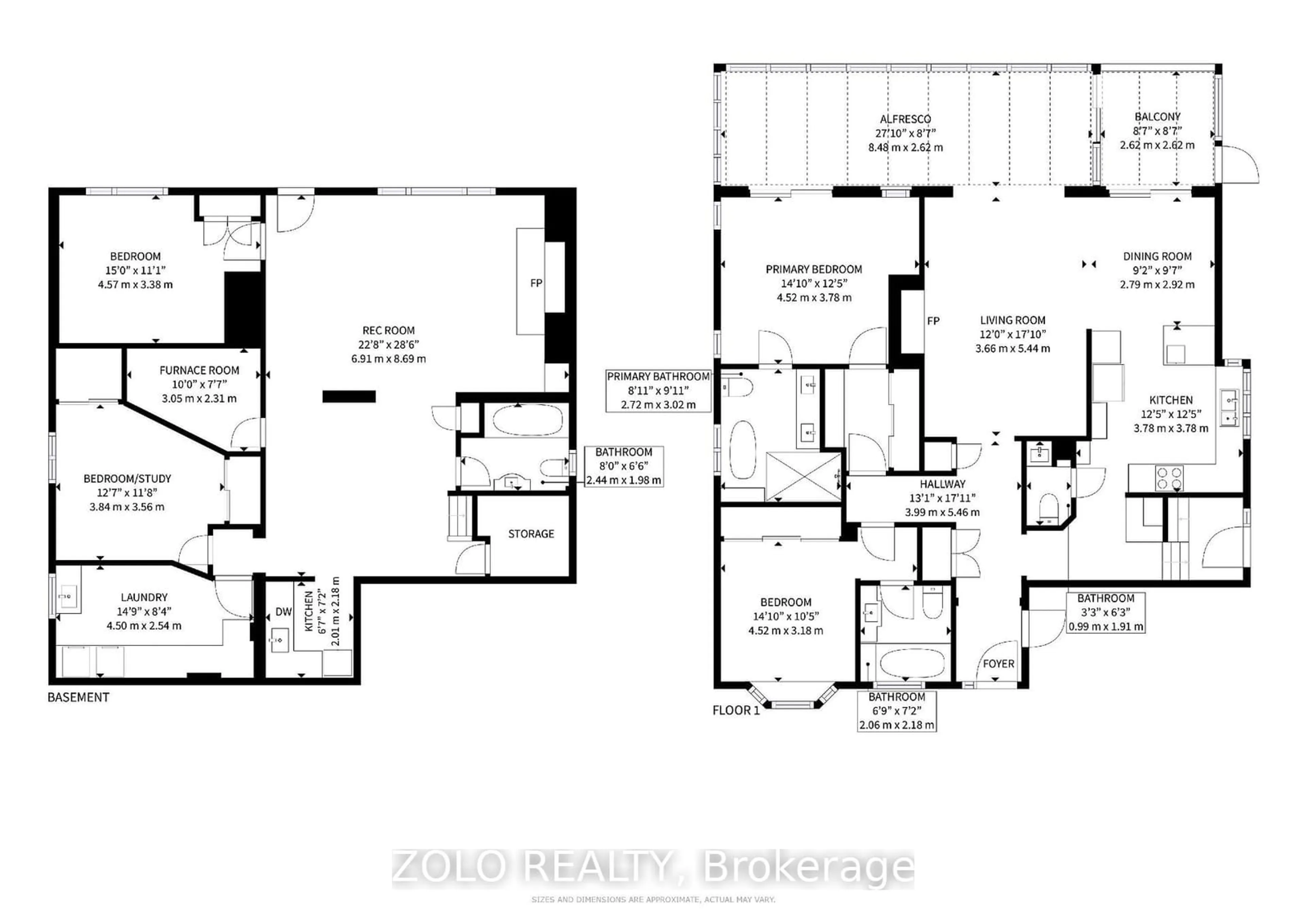 Floor plan for 32 Revcoe Dr, Toronto Ontario M2M 2B8