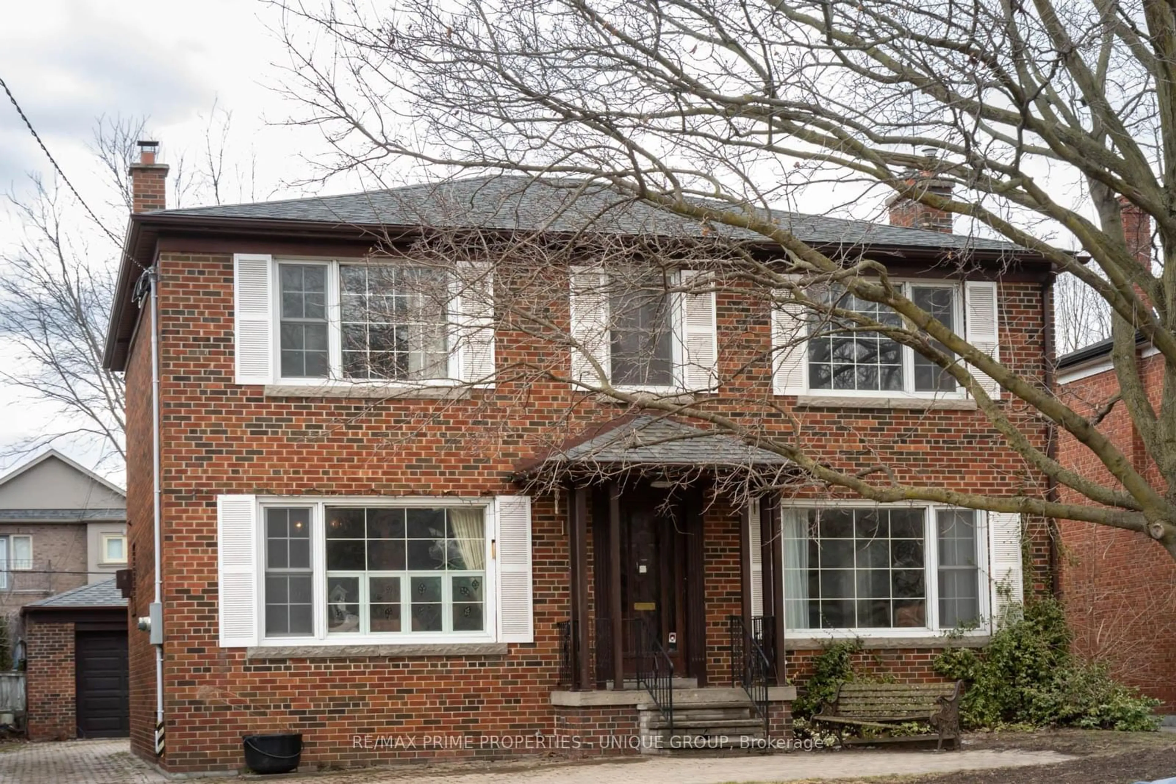 Home with brick exterior material, street for 173 Ridley Blvd, Toronto Ontario M5M 3M4