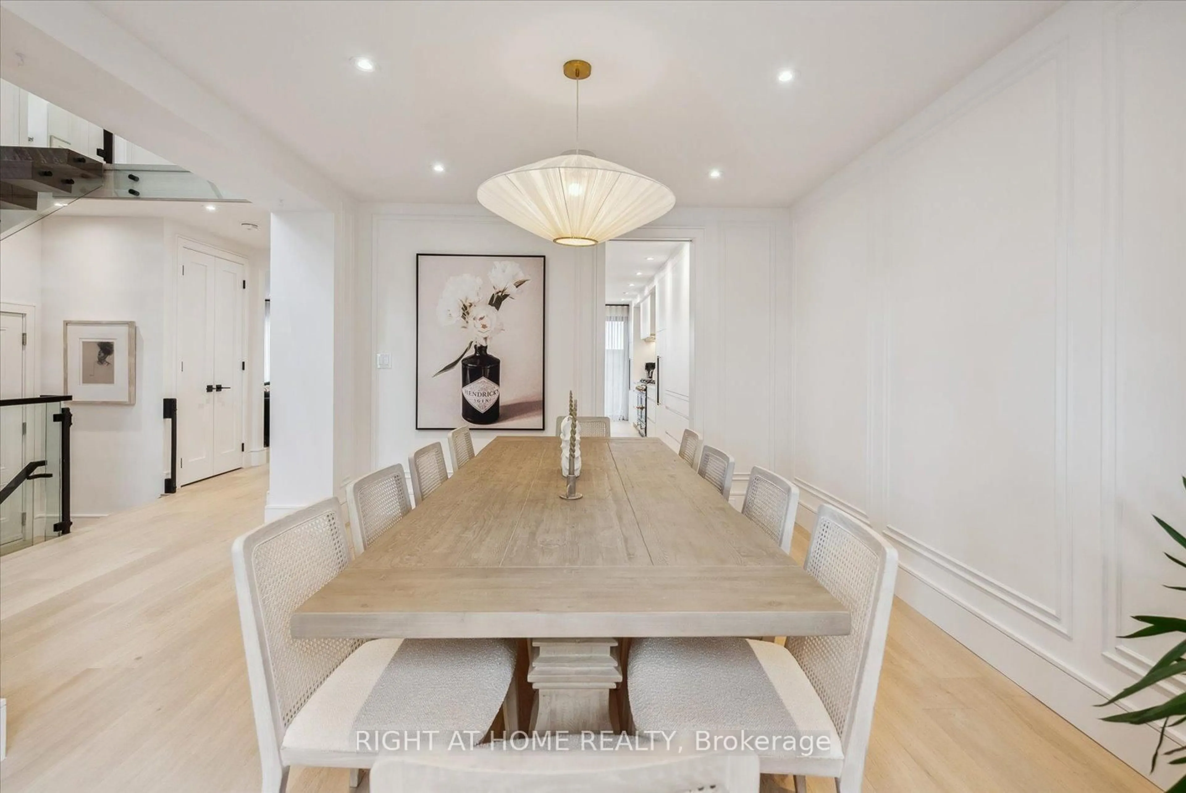 Dining room, wood/laminate floor for 4 Old Park Rd, Toronto Ontario M6C 3H3