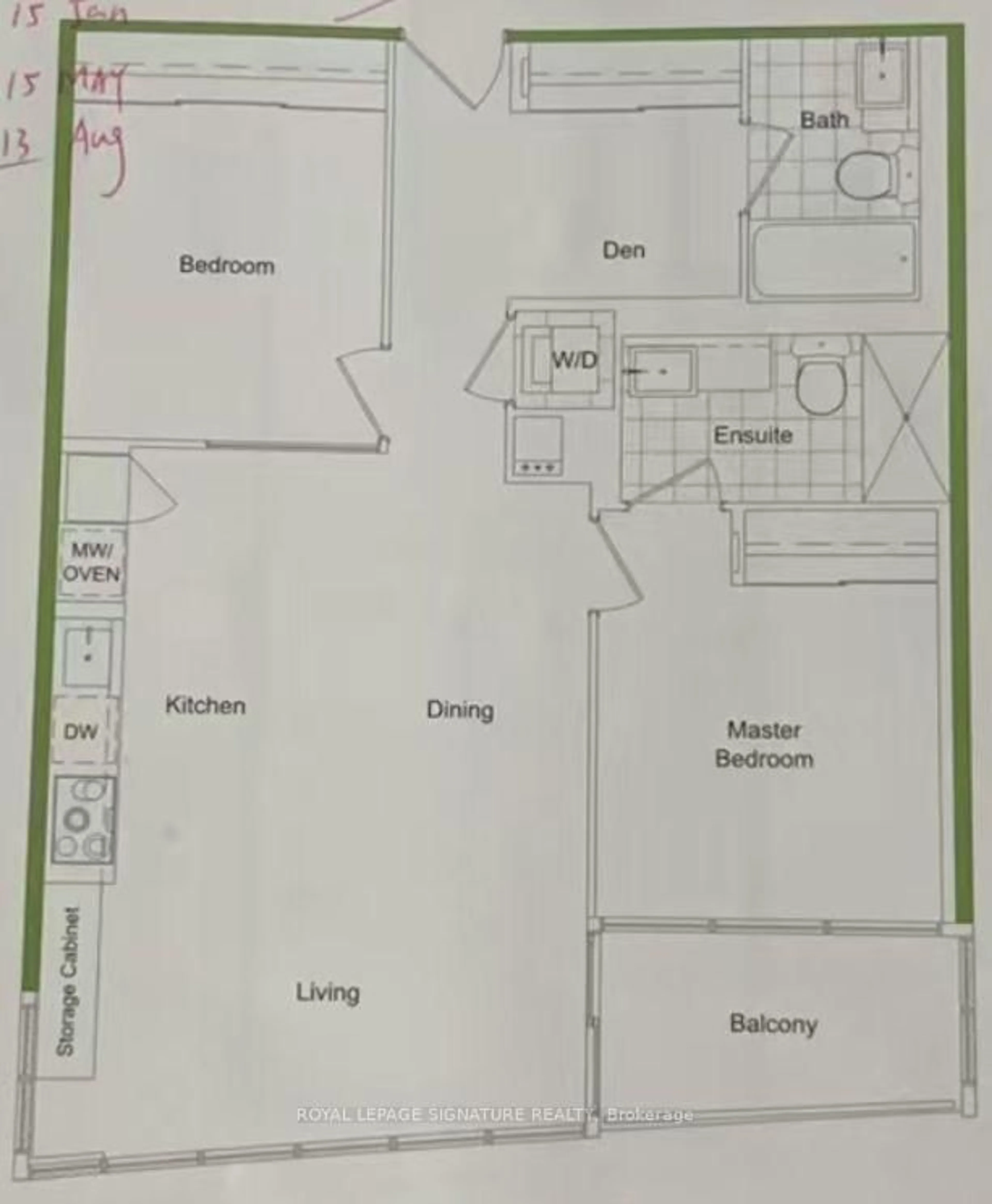 Floor plan for 151 Dan Leckie Way #655, Toronto Ontario M5V 4B2