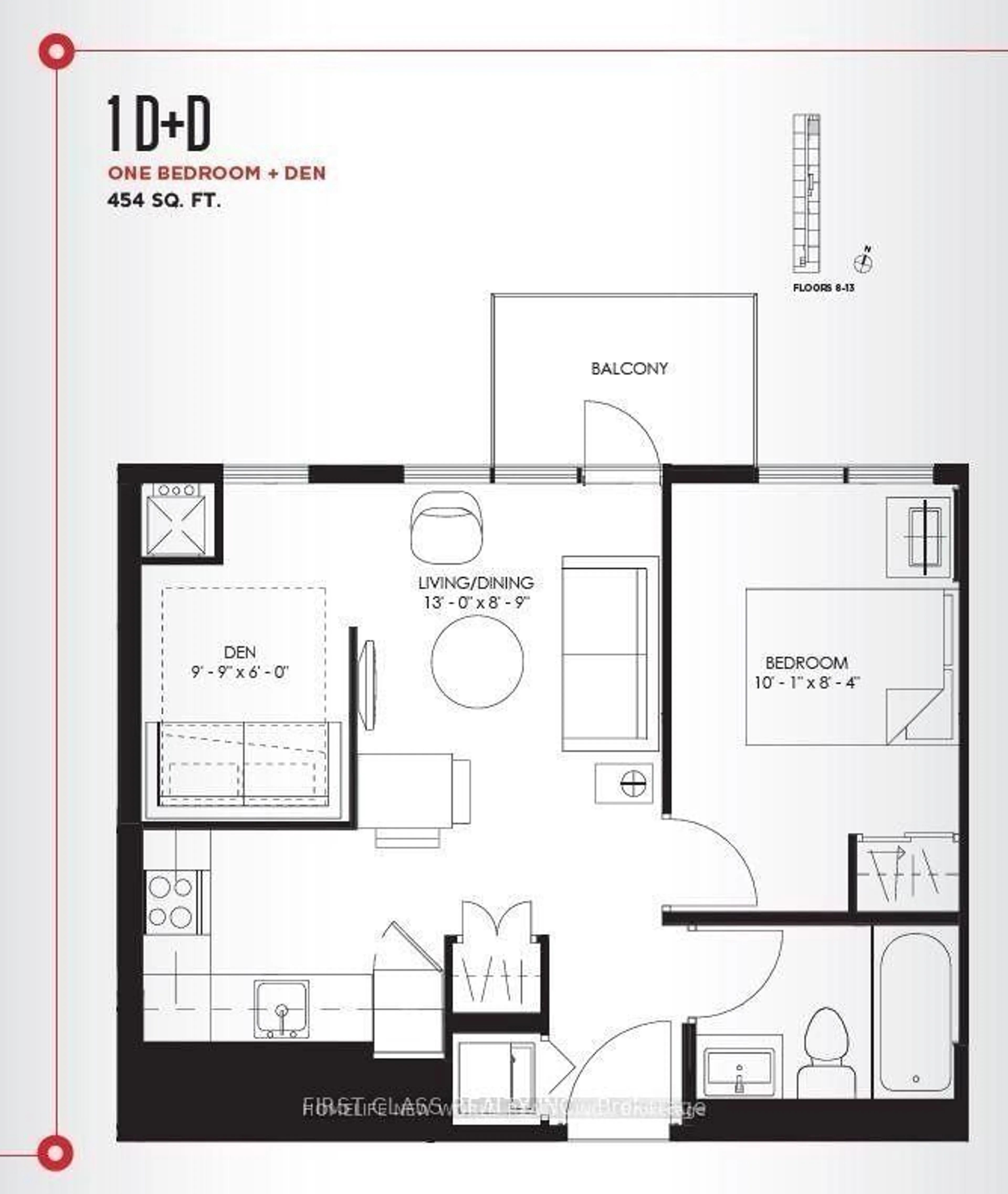 Floor plan for 38 Monte Kwinter Crt #601, Toronto Ontario M3H 0E2