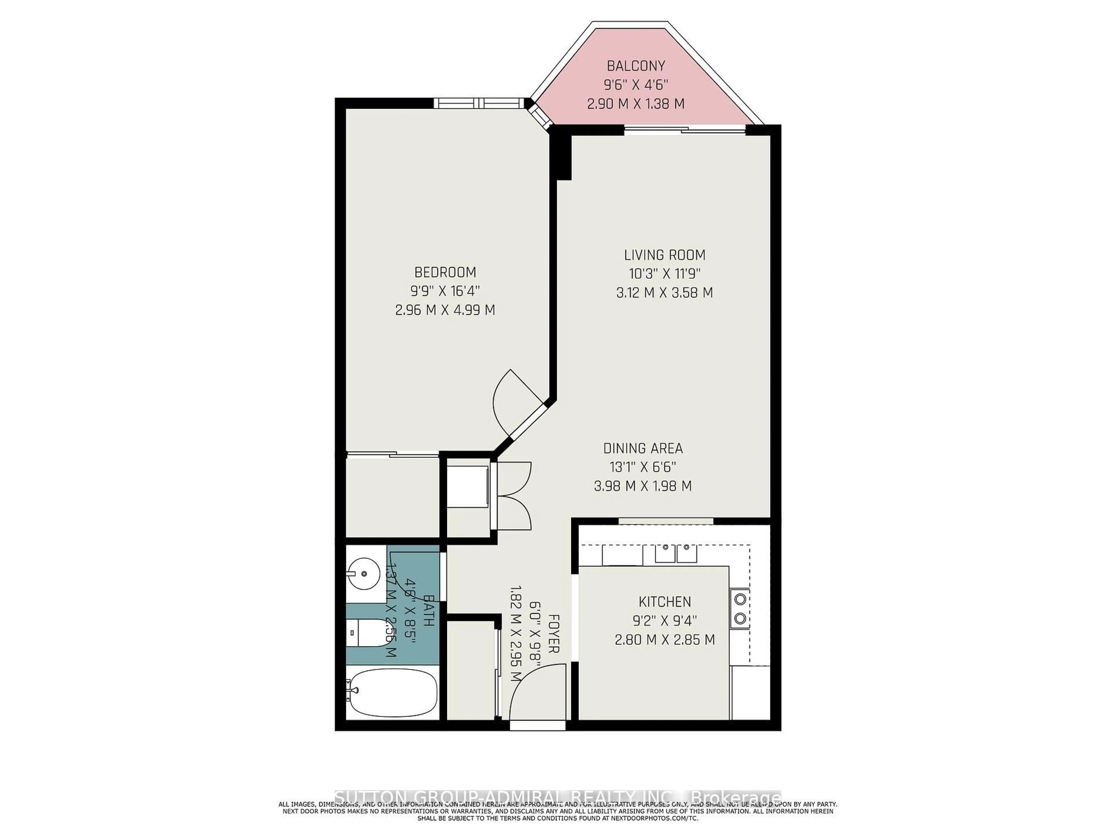 Floor plan for 1700 Eglinton Ave #618, Toronto Ontario M4A 2X4
