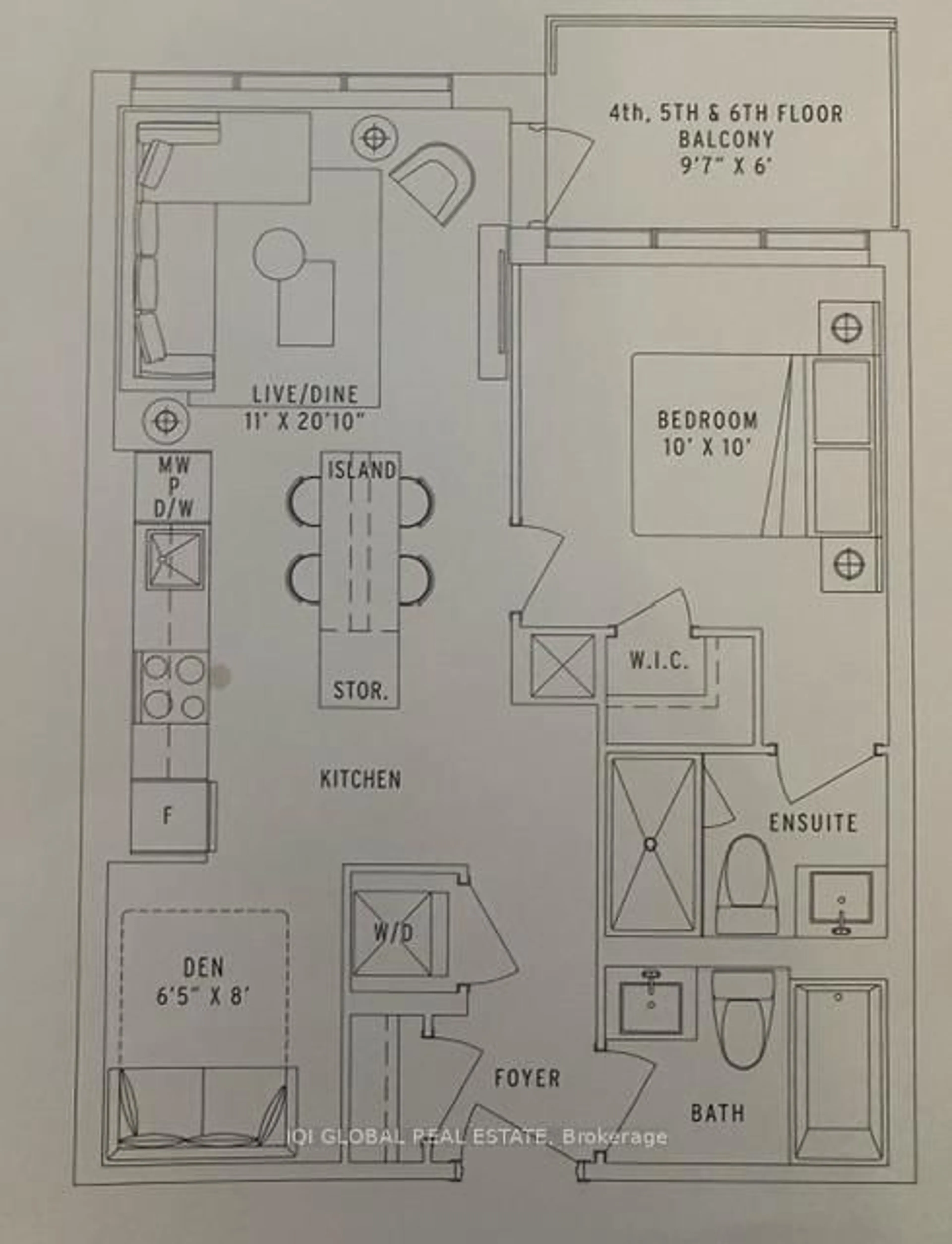Floor plan for 1 Belsize Dr #614, Toronto Ontario M4S 1L3
