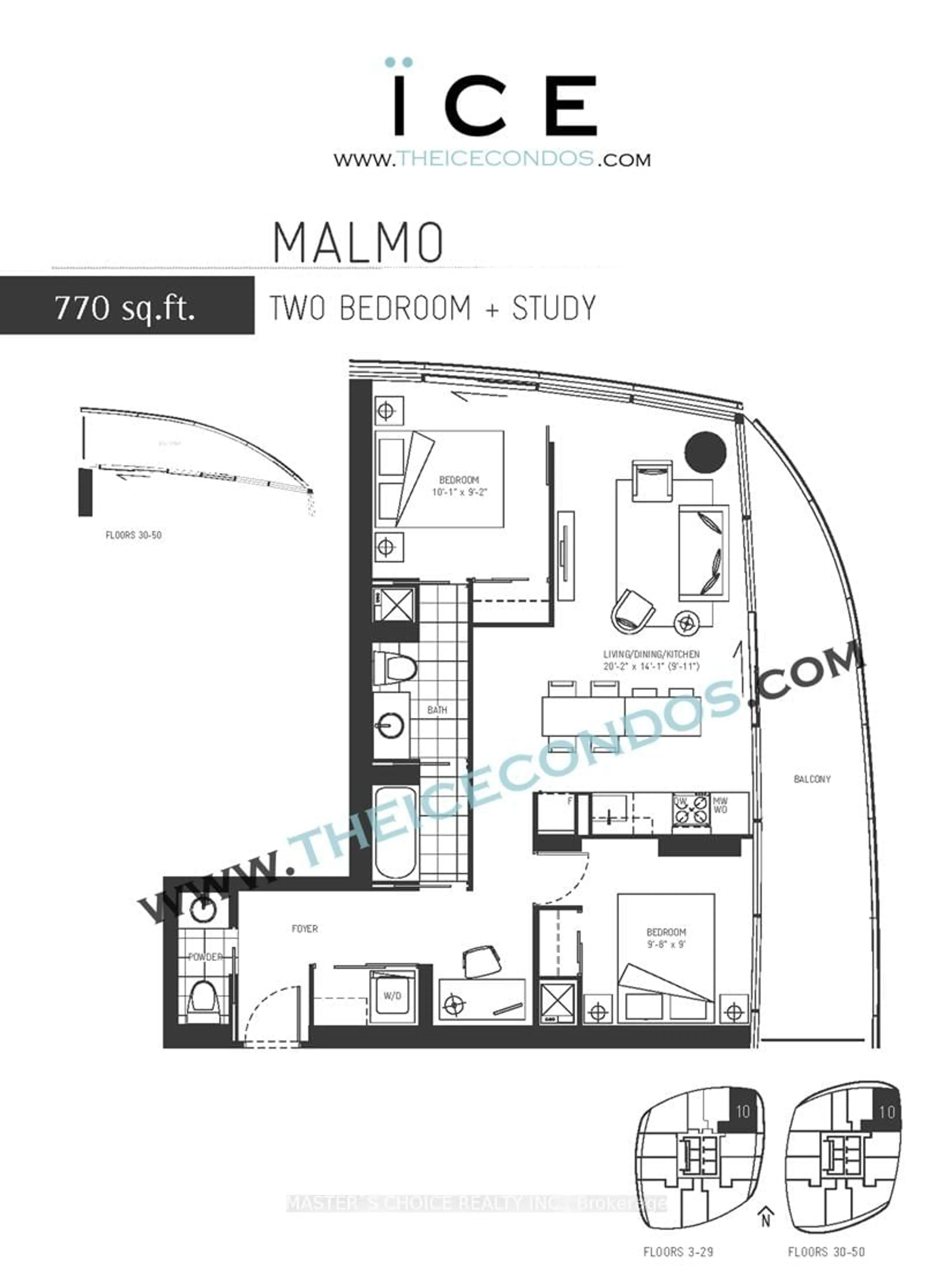 Floor plan for 12 York St #2610, Toronto Ontario M5J 0A9