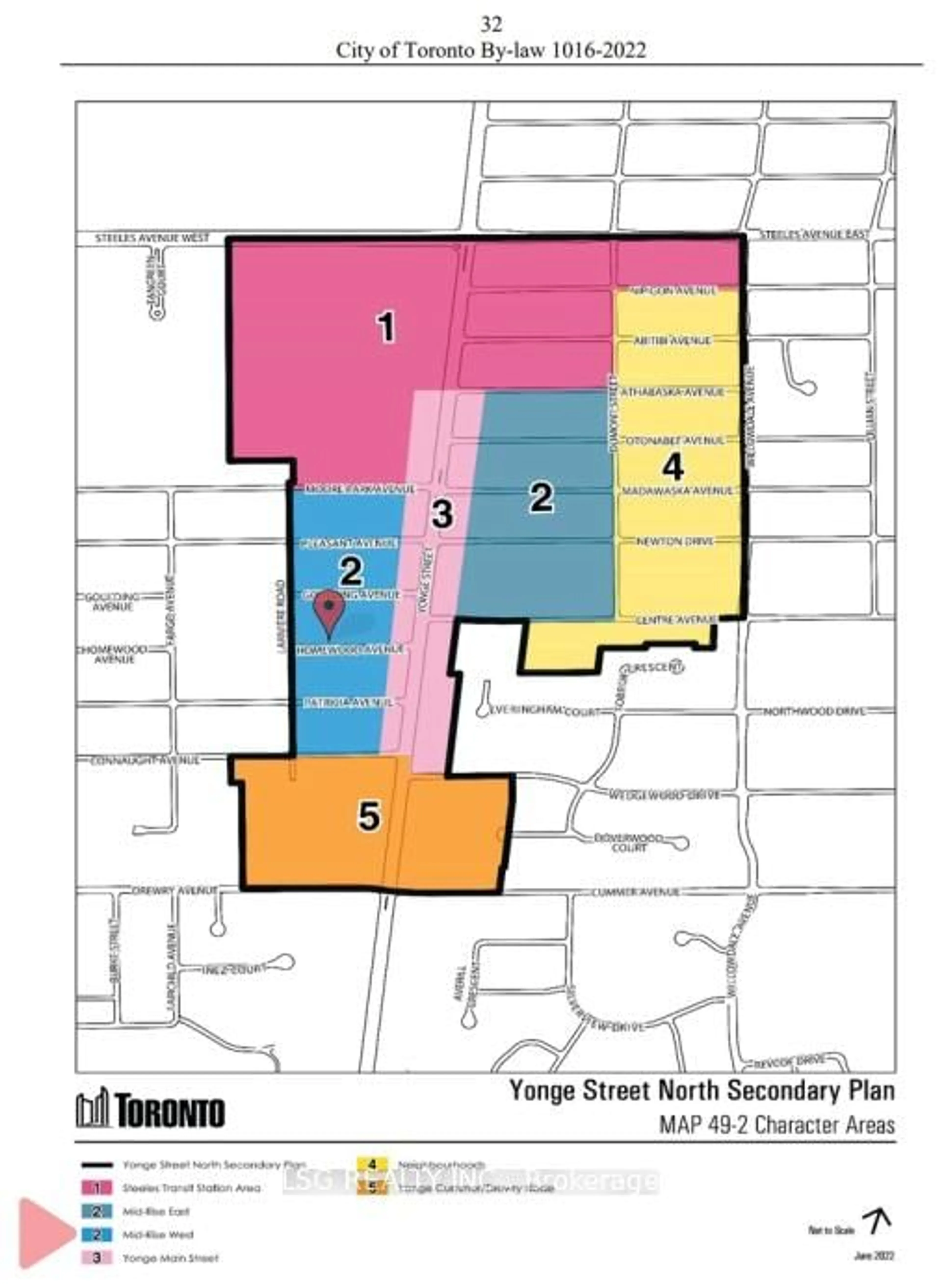 Picture of a map for 18 Homewood Ave, Toronto Ontario M2M 1J9