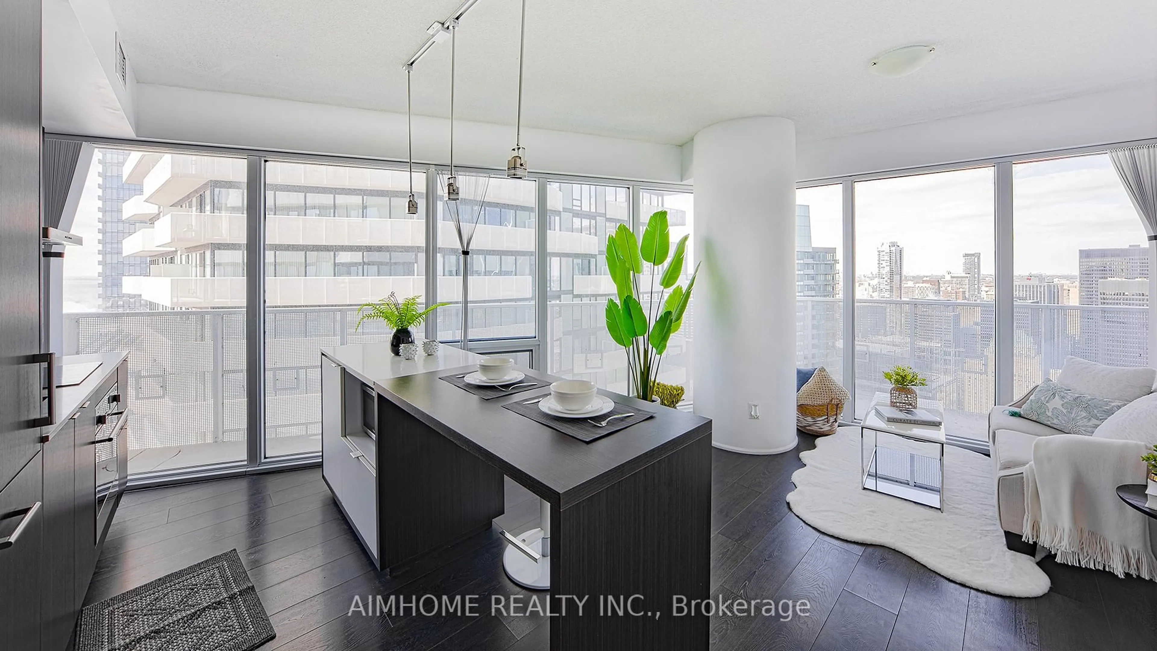 Open concept kitchen, ceramic/tile floor for 88 Harbour St #5602, Toronto Ontario M5J 1B7
