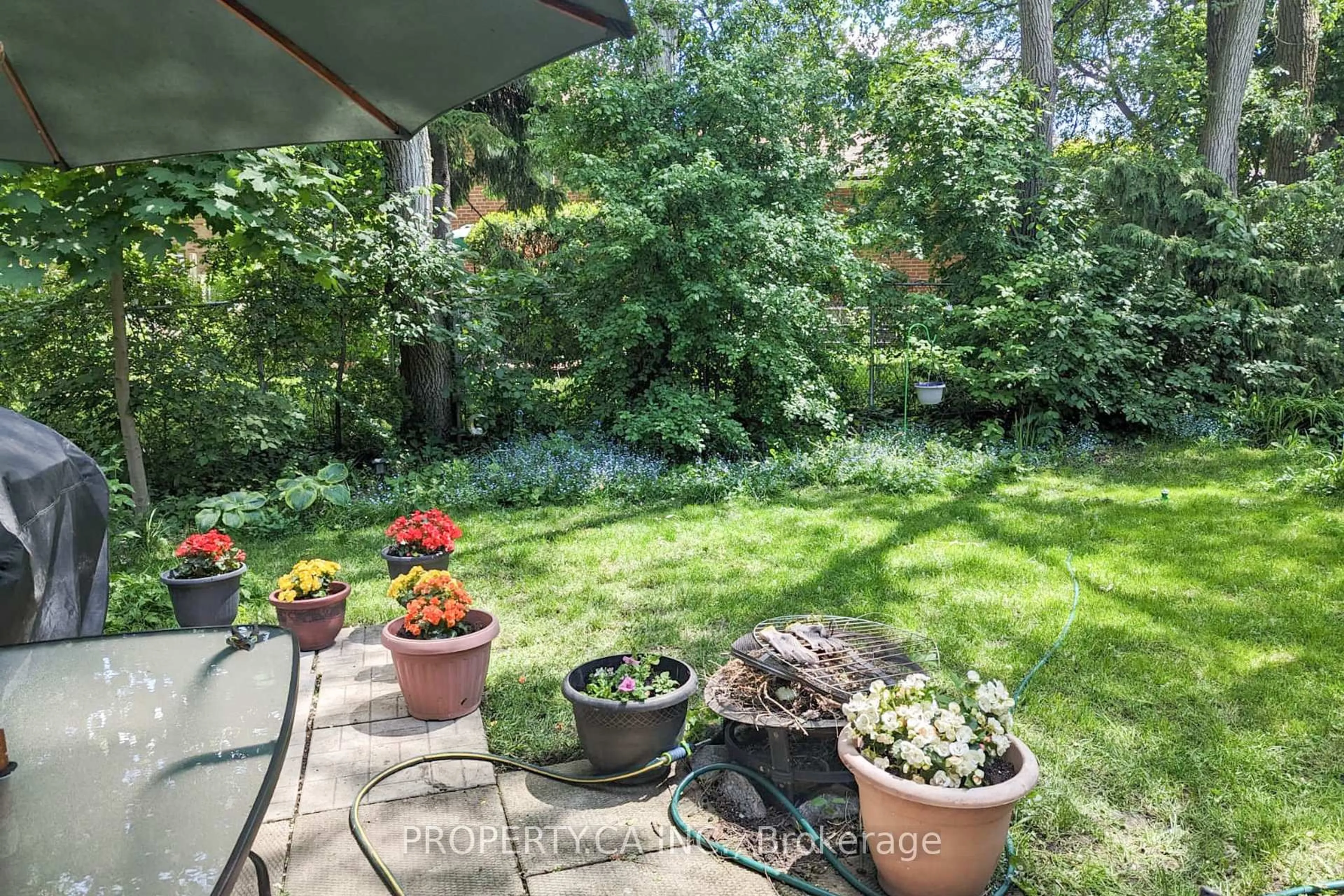 Patio, forest/trees view for 5937 Bathurst St #7, Toronto Ontario M2R 1Y8