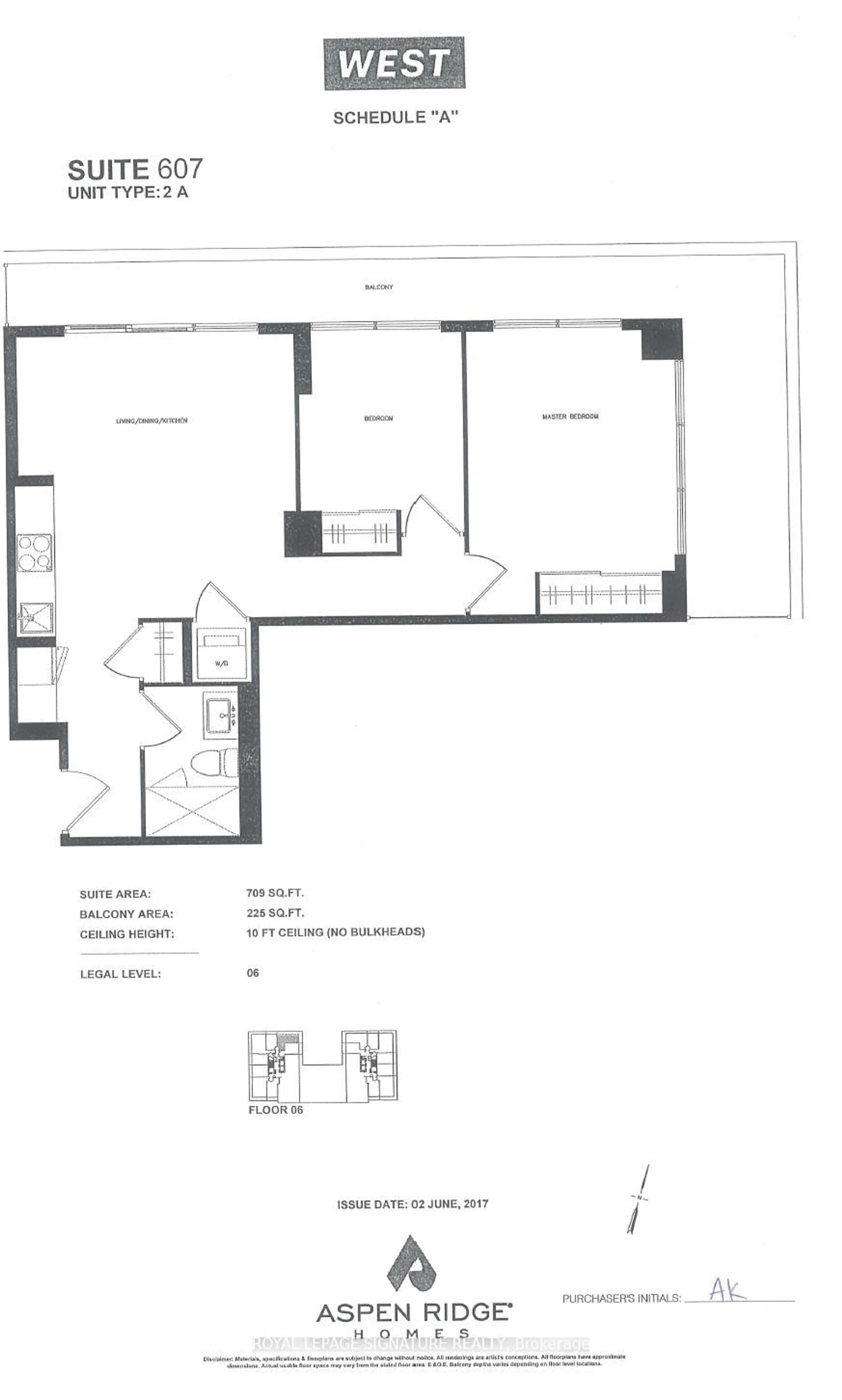 Floor plan for 9 Tecumseth St #607, Toronto Ontario M5V 0S5
