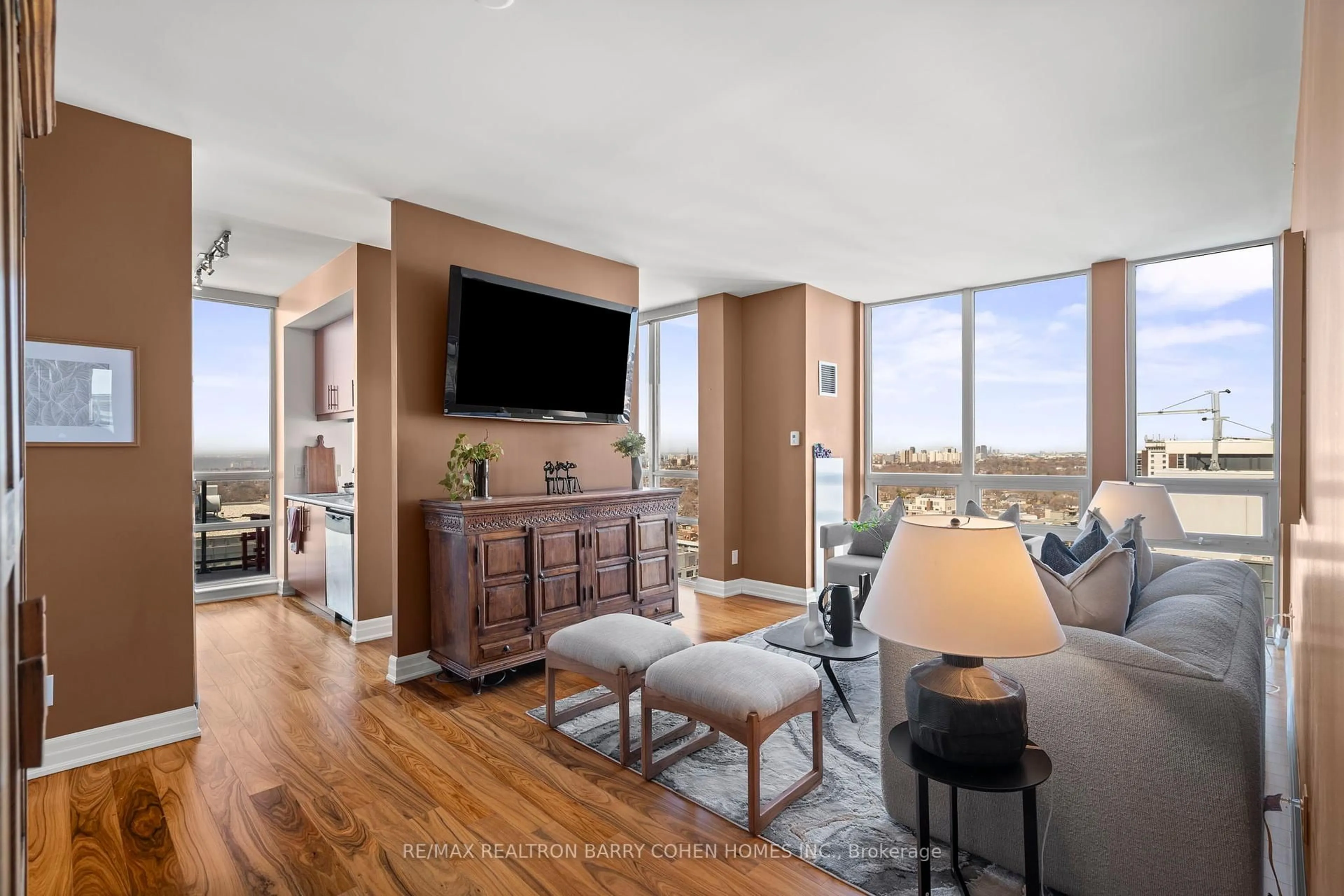 Living room with furniture, unknown for 500 St Clair Ave #2103, Toronto Ontario M6C 1A8