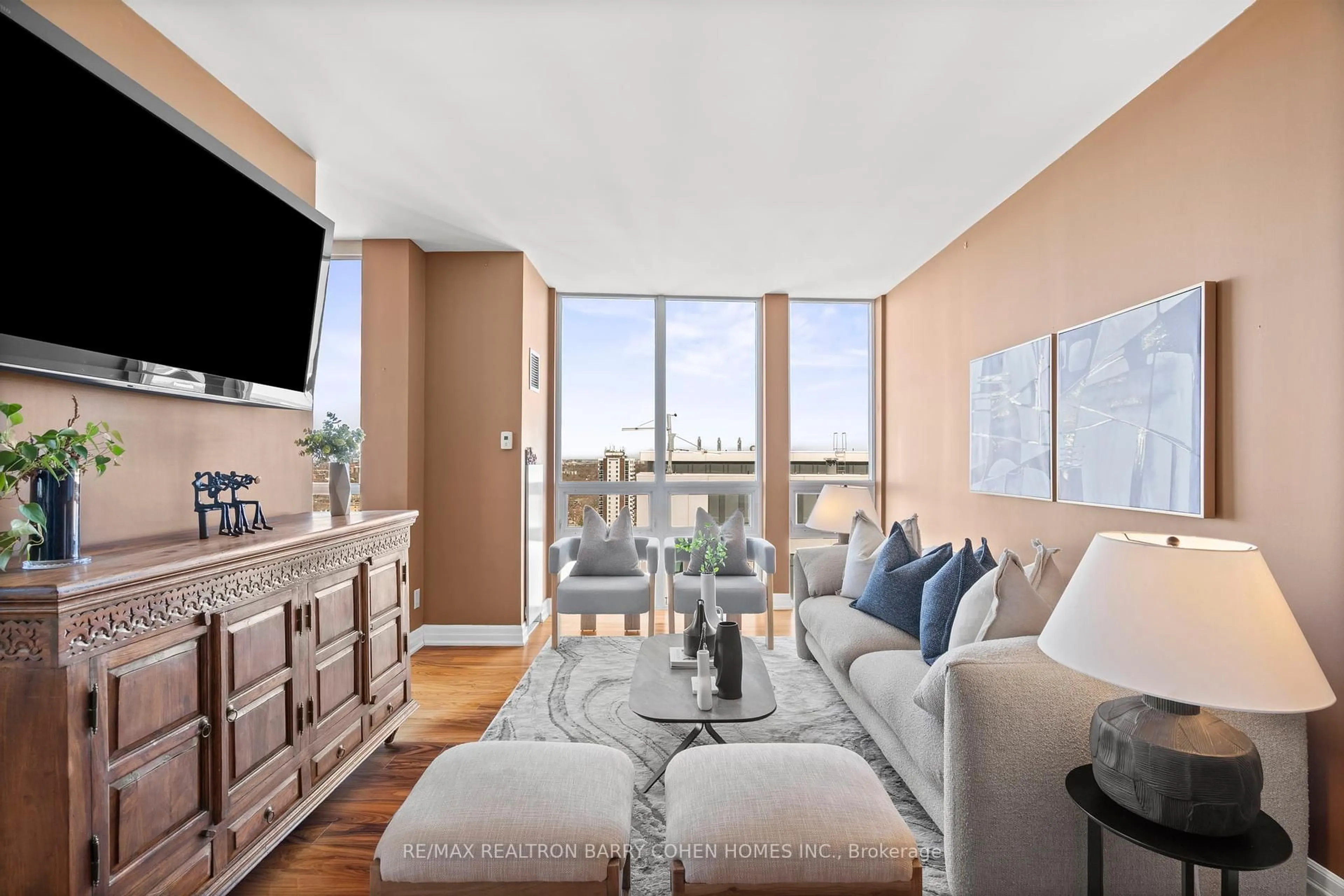 Living room with furniture, unknown for 500 St Clair Ave #2103, Toronto Ontario M6C 1A8