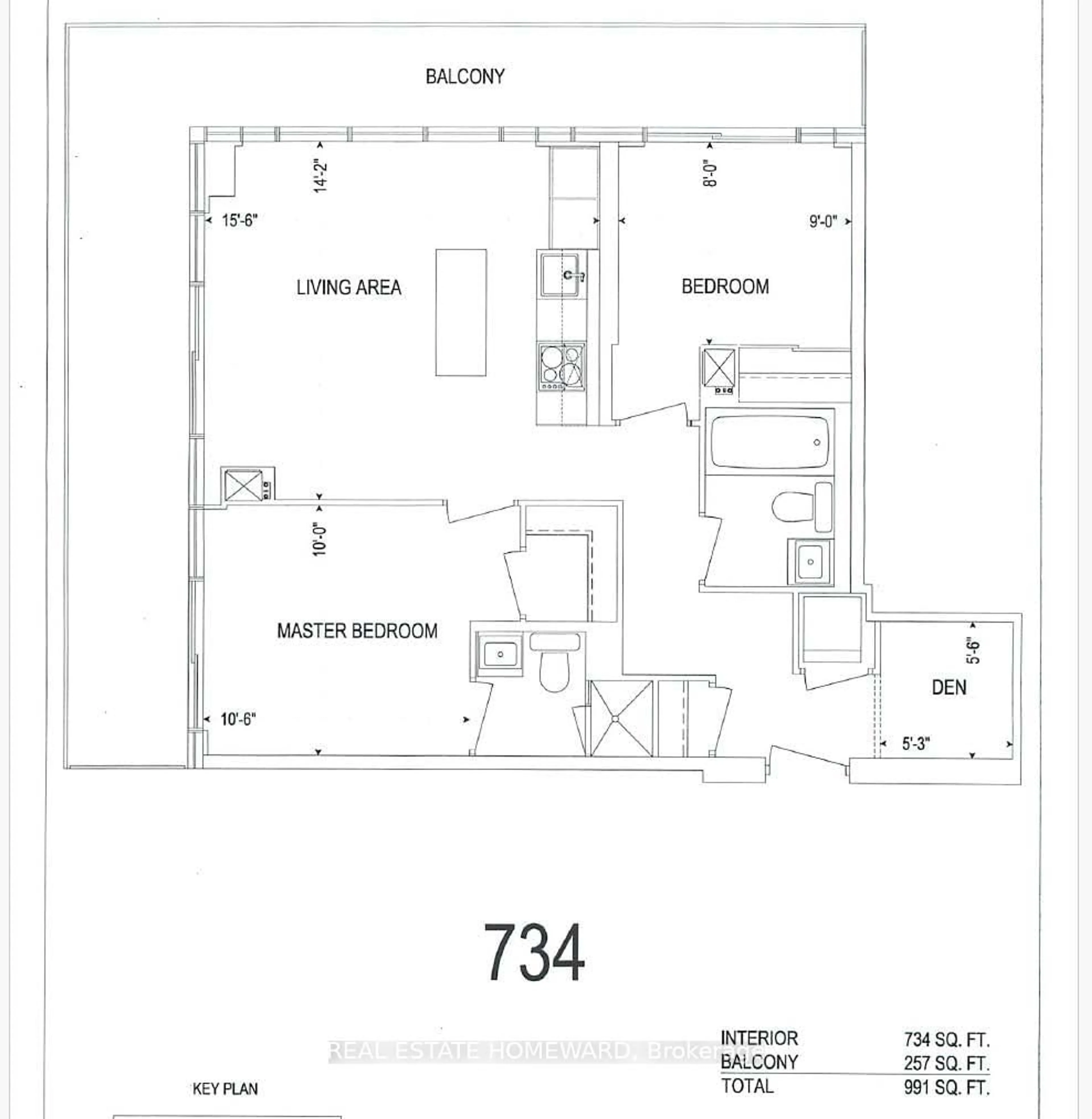 Floor plan for 8 Eglinton Ave #1602, Toronto Ontario M4P 1A6