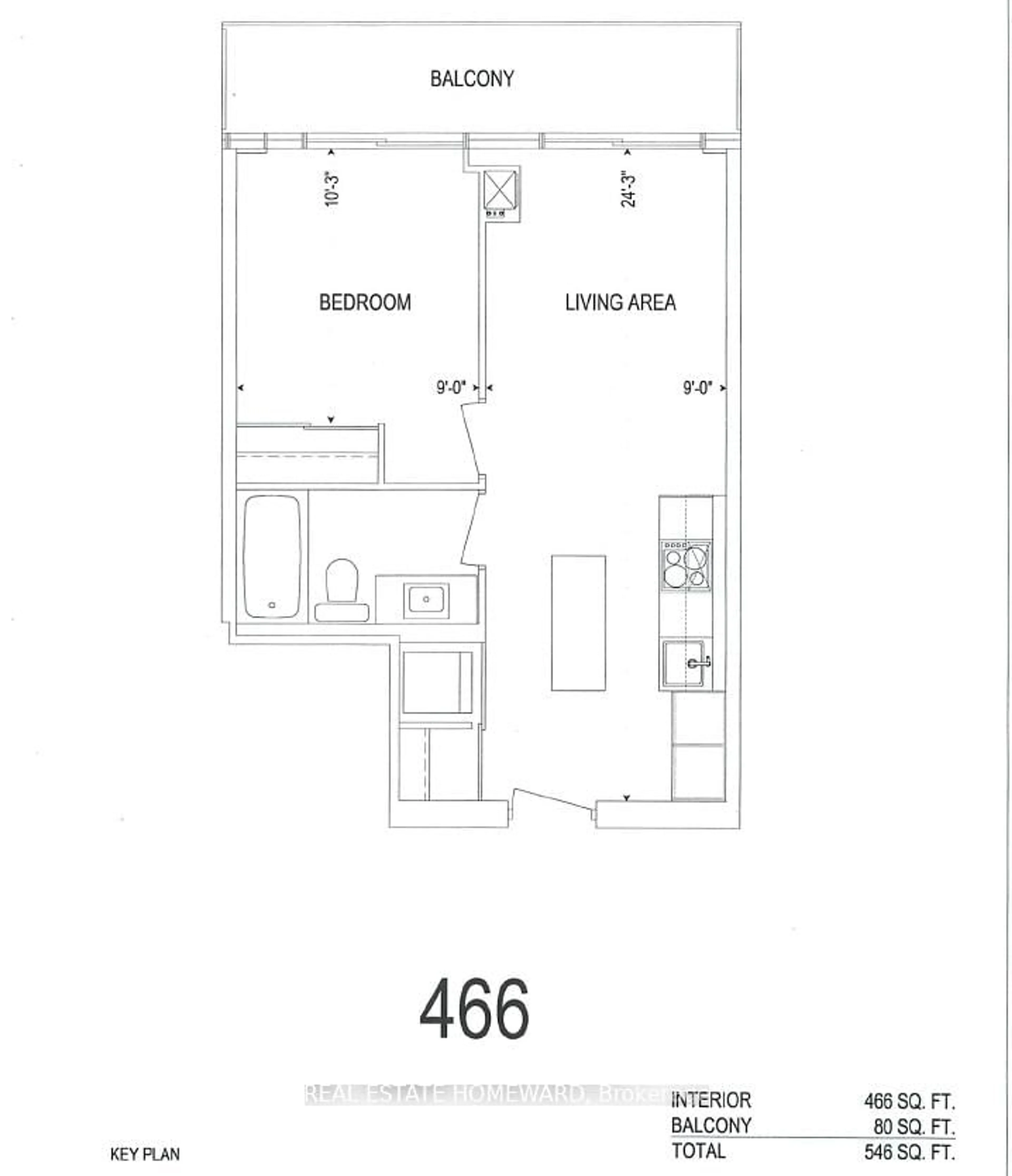 Floor plan for 8 Eglinton Ave #1503, Toronto Ontario M4P 1A6