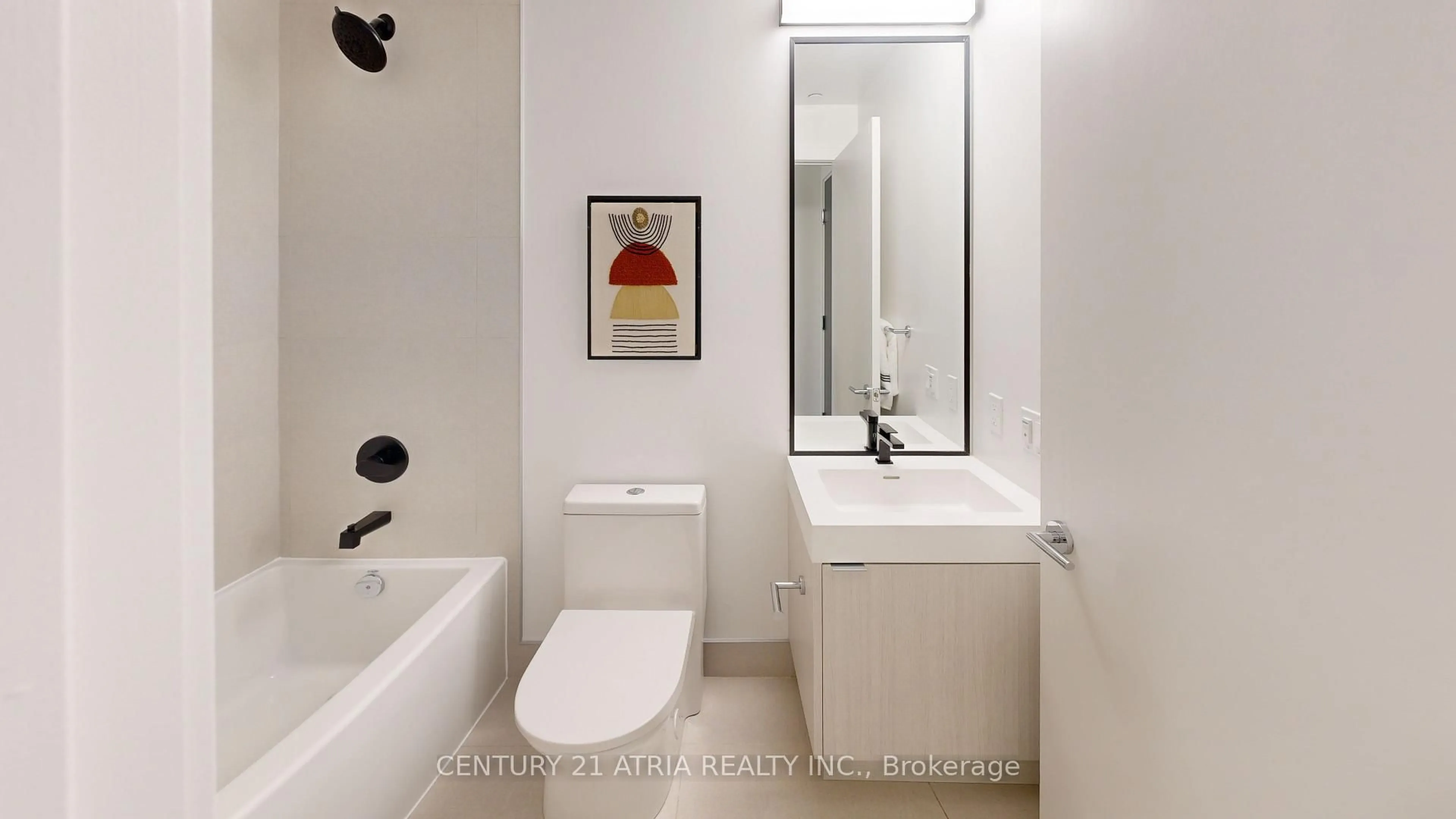 Standard bathroom, ceramic/tile floor for 250 Lawrence Ave #605, Toronto Ontario M5M 1B1