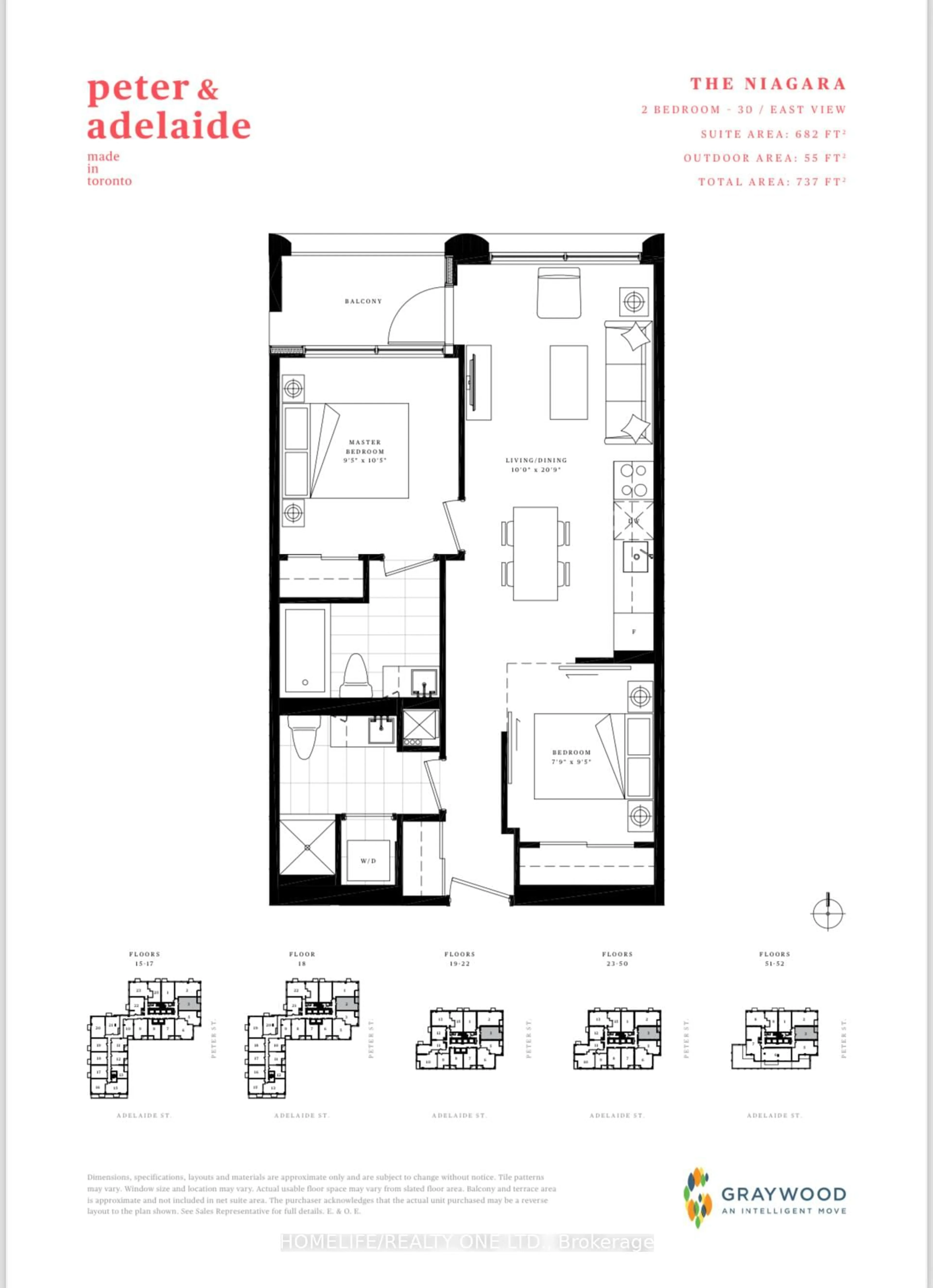 Floor plan for 108 Peter St #4803, Toronto Ontario M5V 2G7