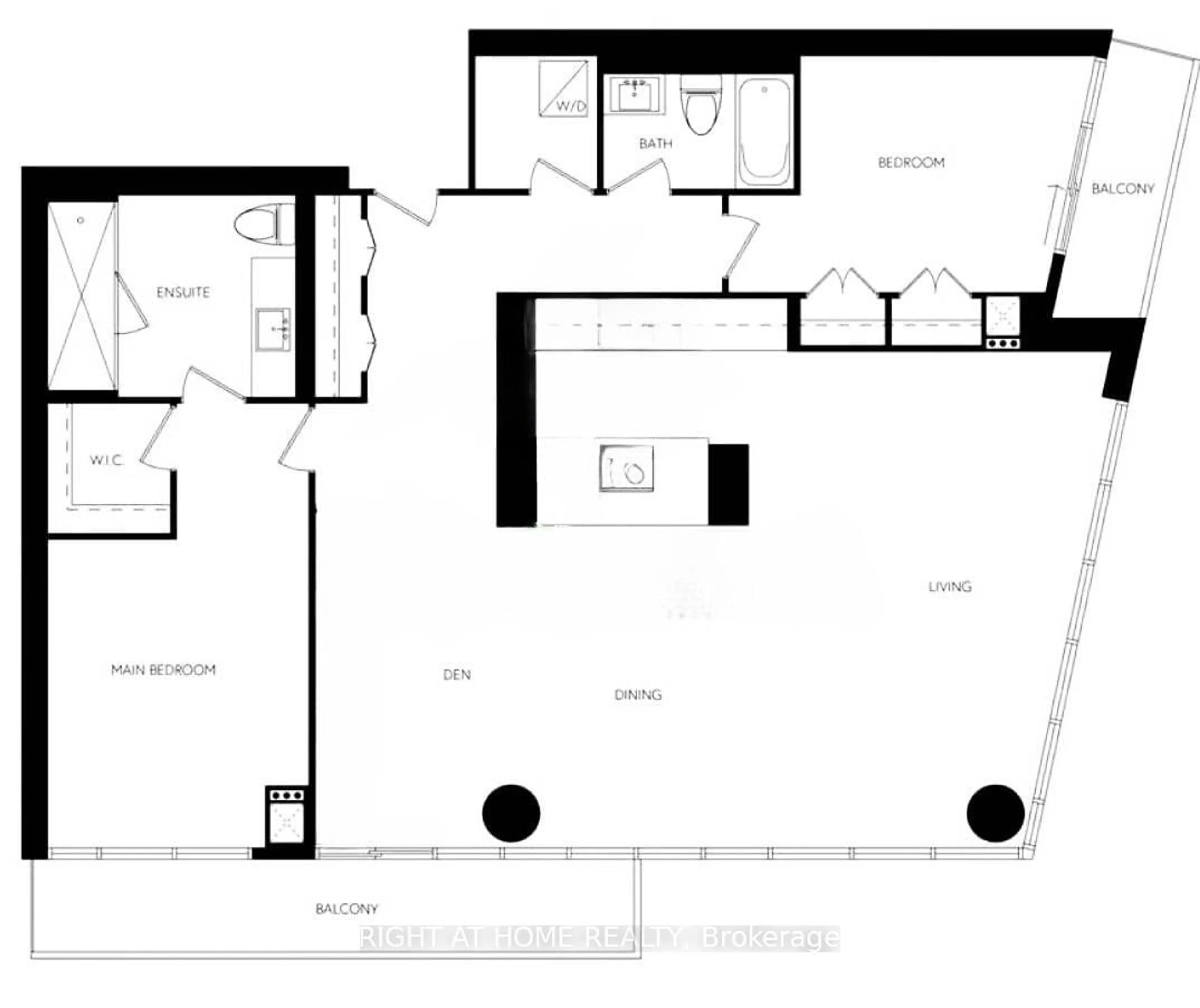 Floor plan for 65 Bremner Blvd #5104, Toronto Ontario M5J 0A7
