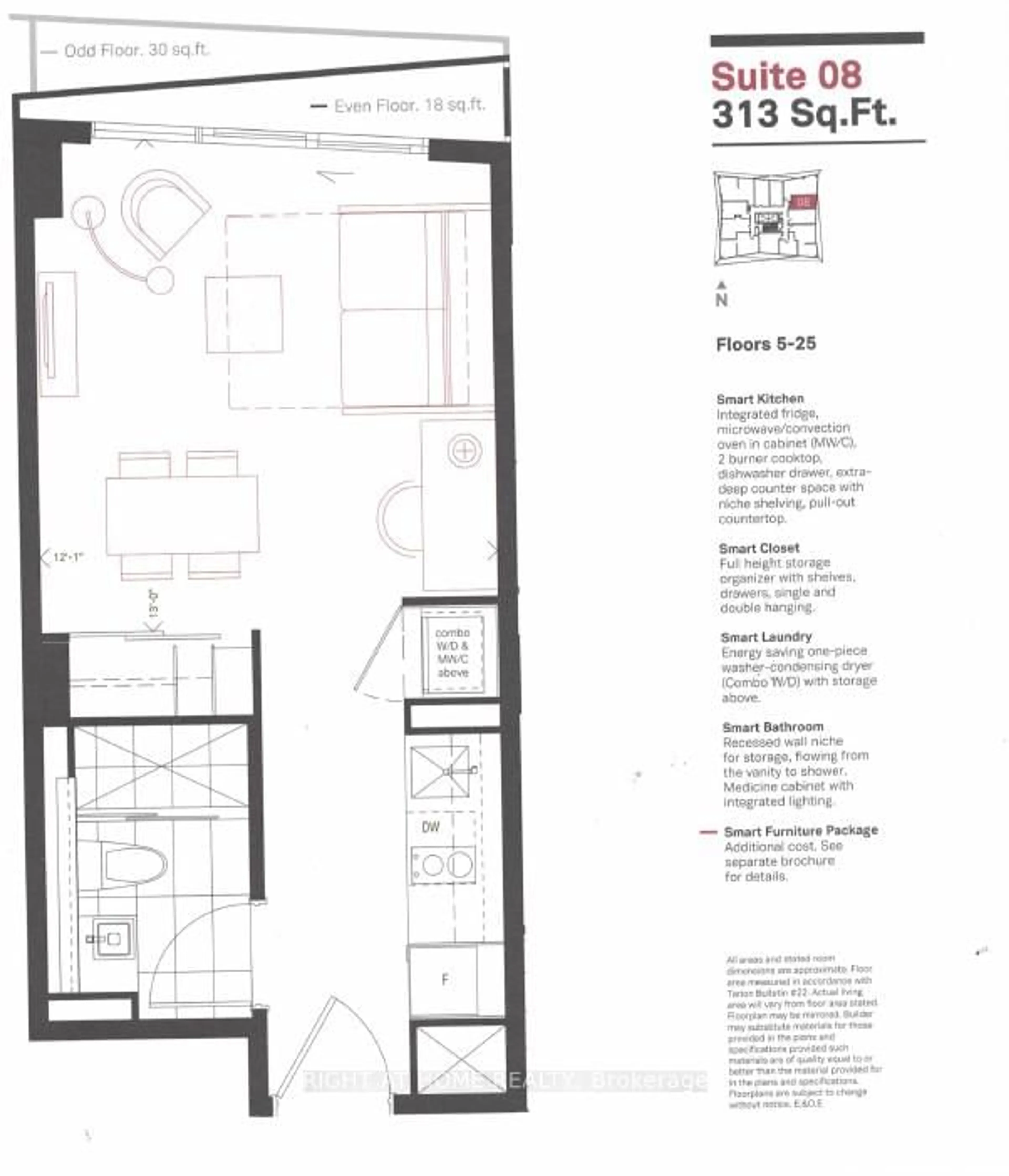 Floor plan for 215 Queen St #1409, Toronto Ontario M5A 1S2
