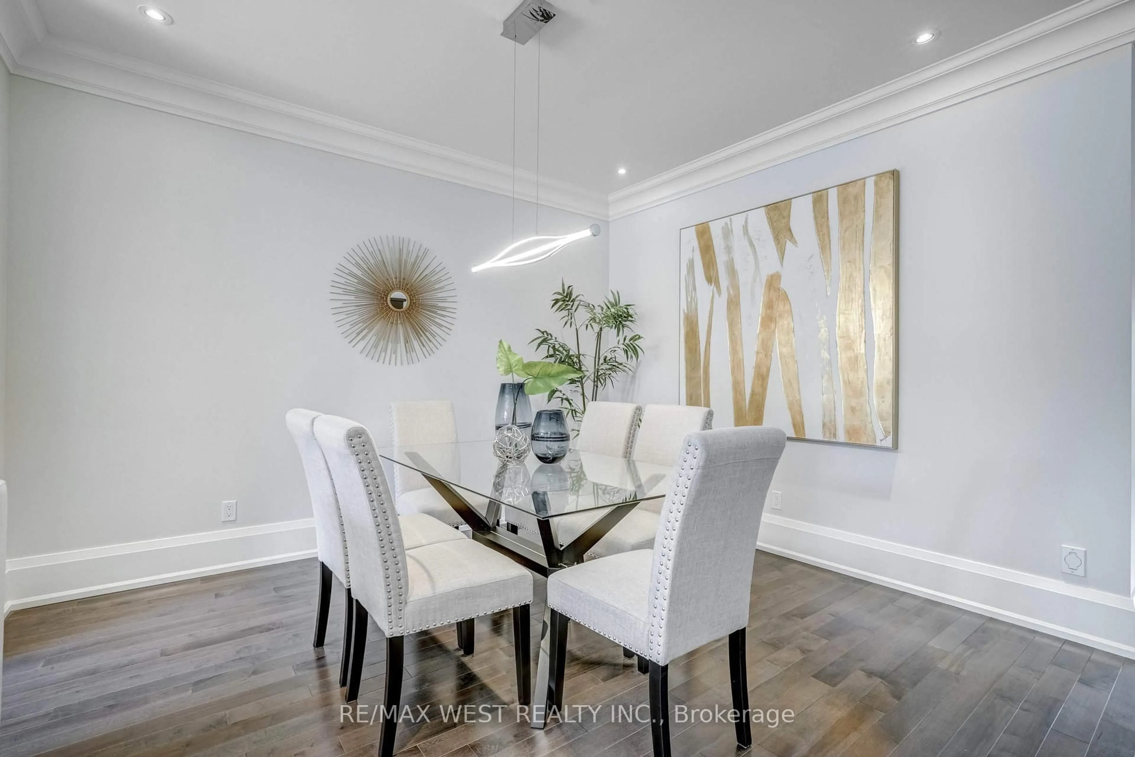 Dining room, wood/laminate floor for 352B Lawrence Ave, Toronto Ontario M5M 1B7