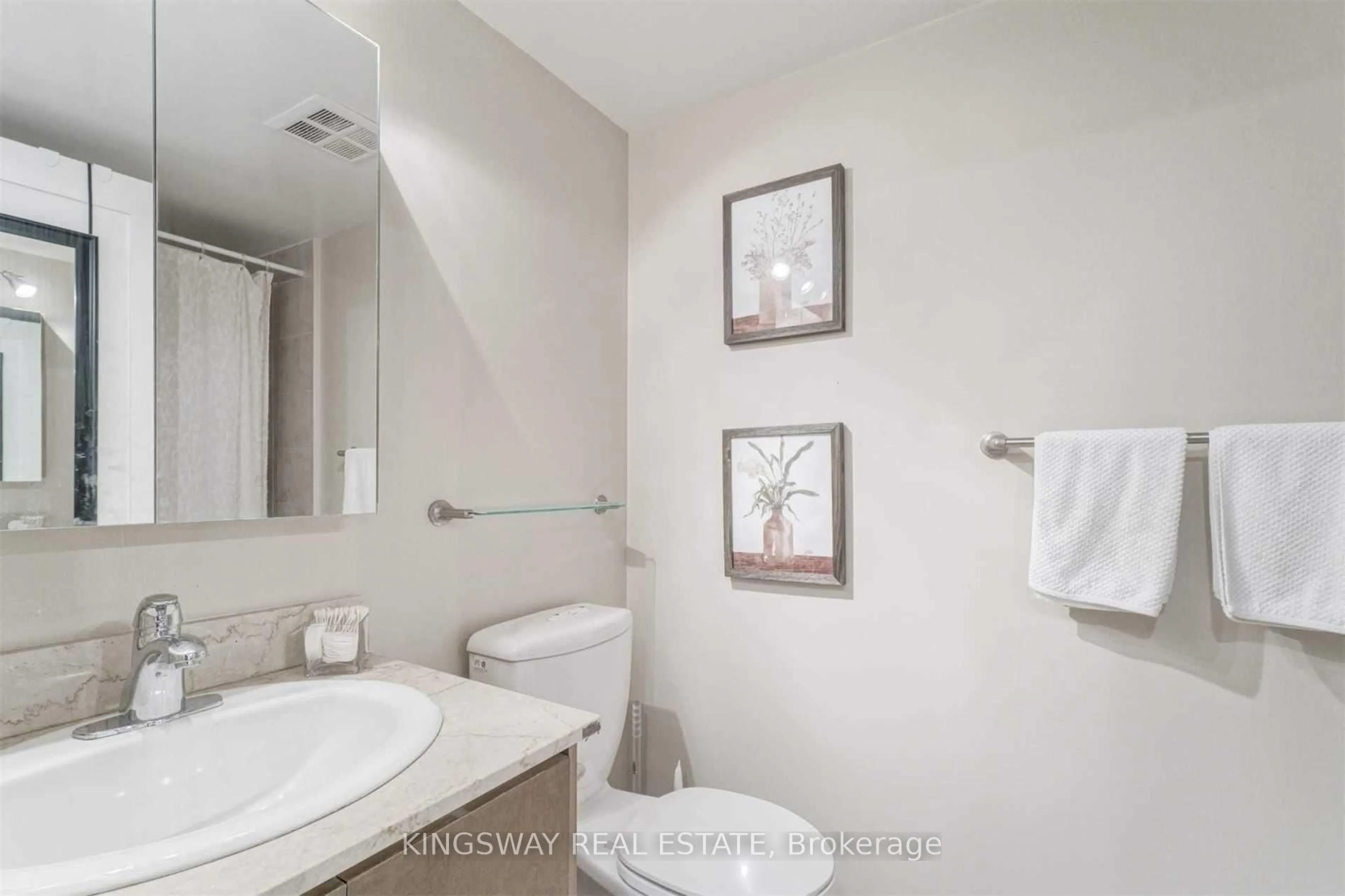Standard bathroom, ceramic/tile floor for 20 Blue Jays Way #1502, Toronto Ontario M5V 3W6