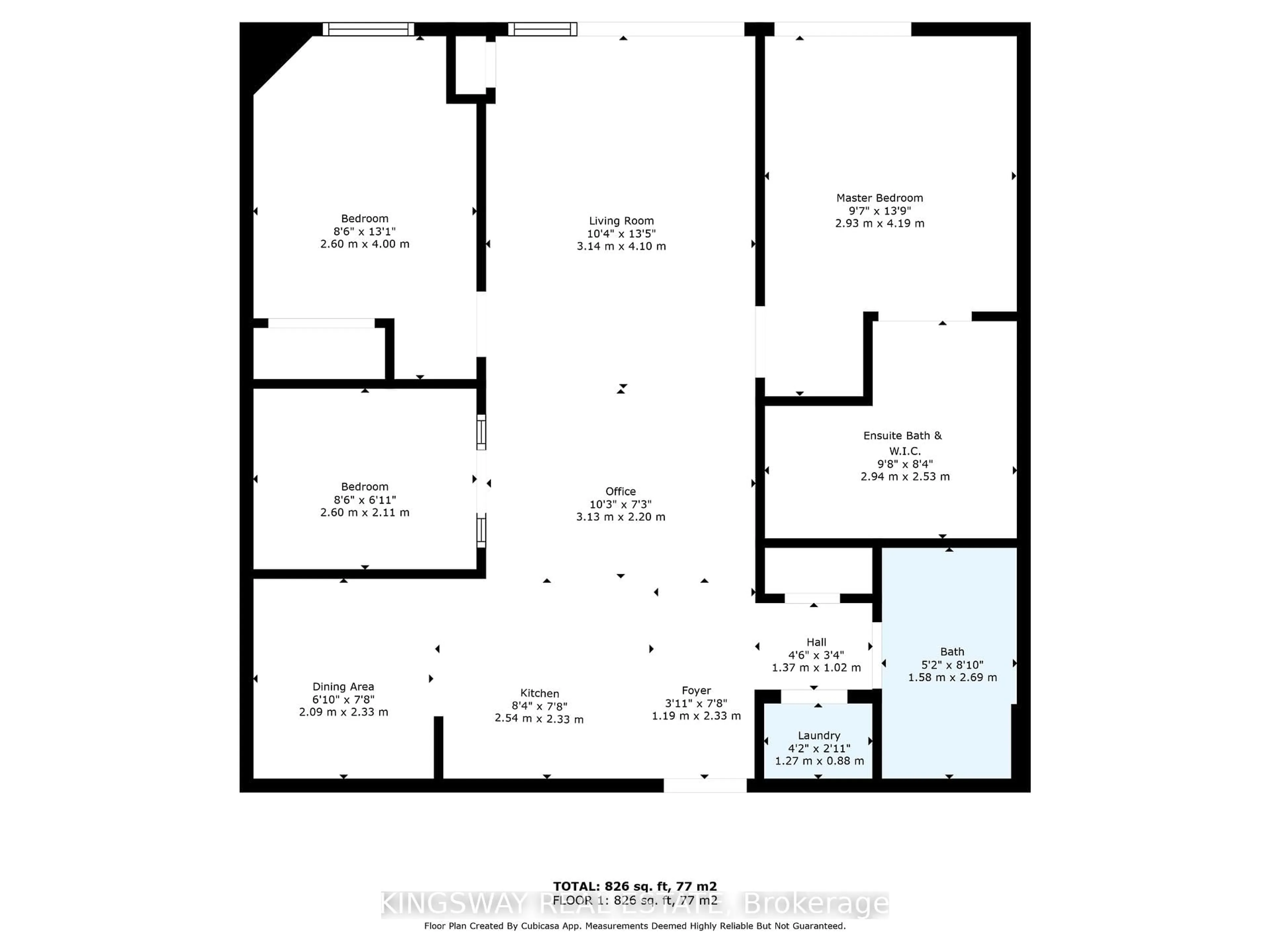 Floor plan for 20 Blue Jays Way #1502, Toronto Ontario M5V 3W6