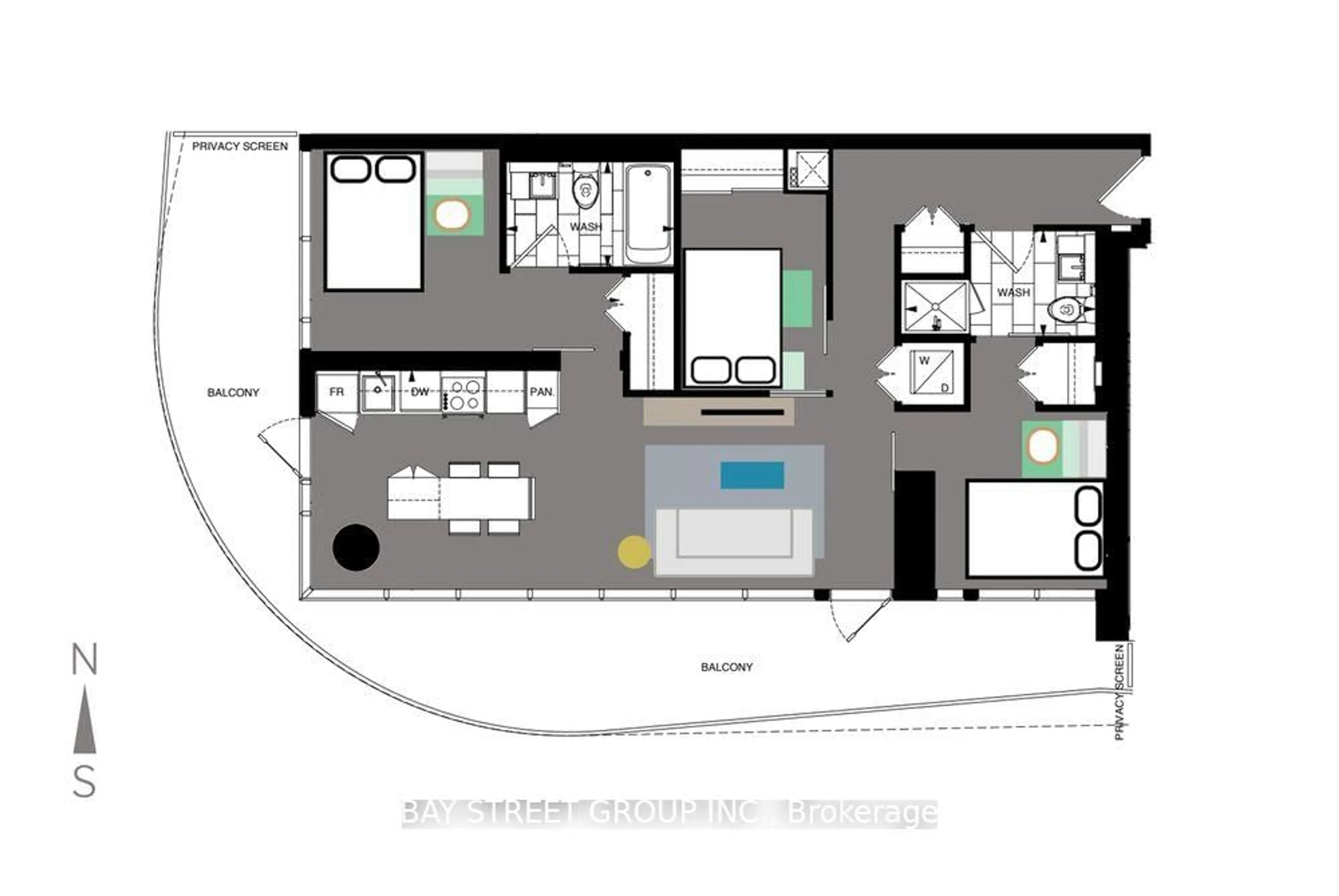 Floor plan for 197 Yonge St #5709, Toronto Ontario M5B 0C1